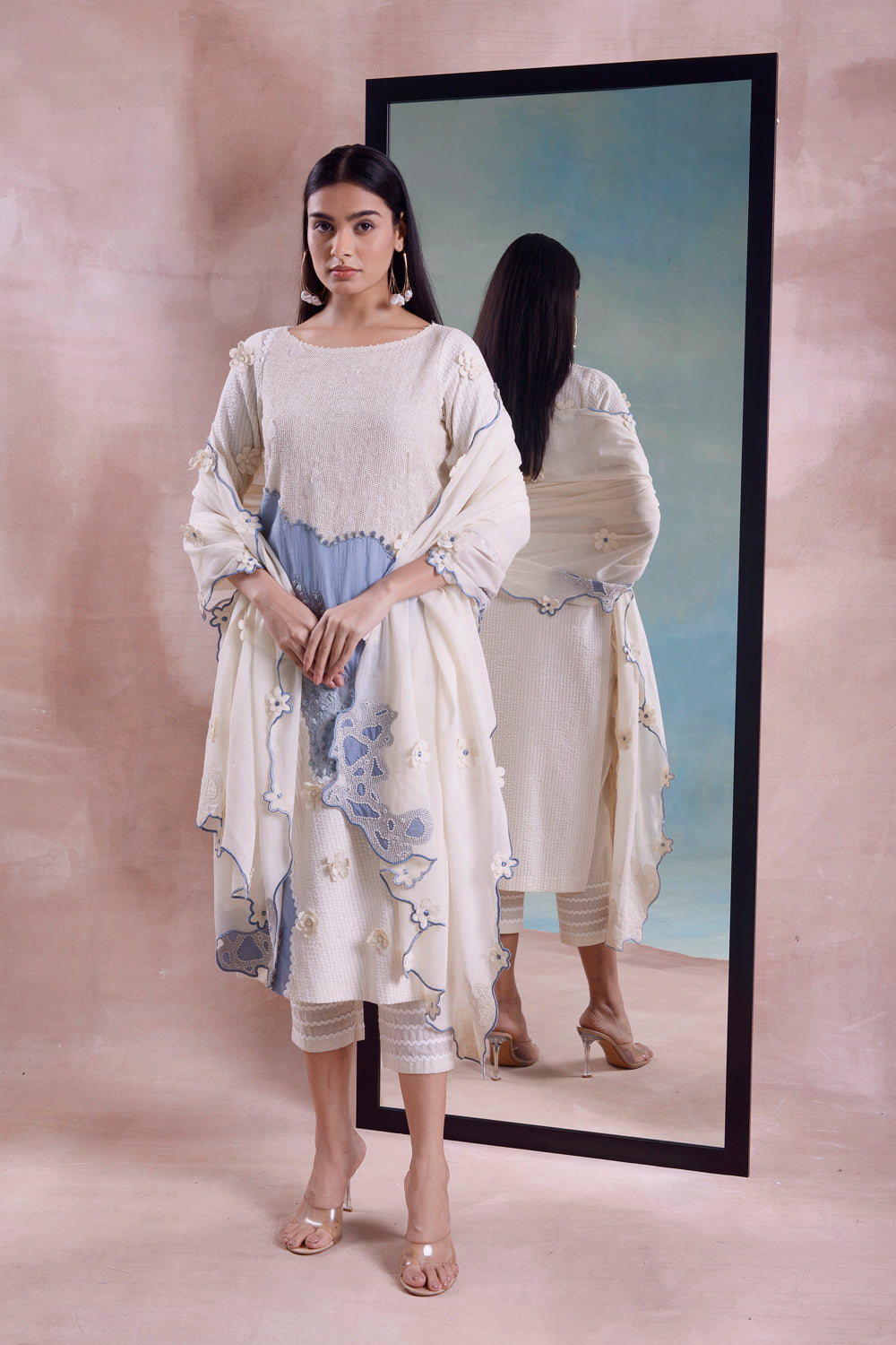 Patchwork Straight Kurta Set