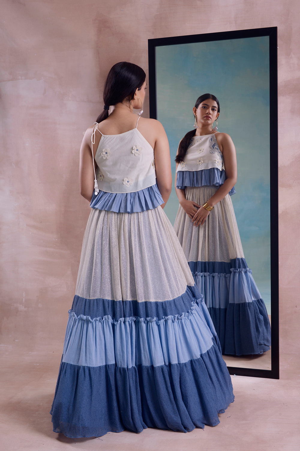 Layered Frill Lehenga Set