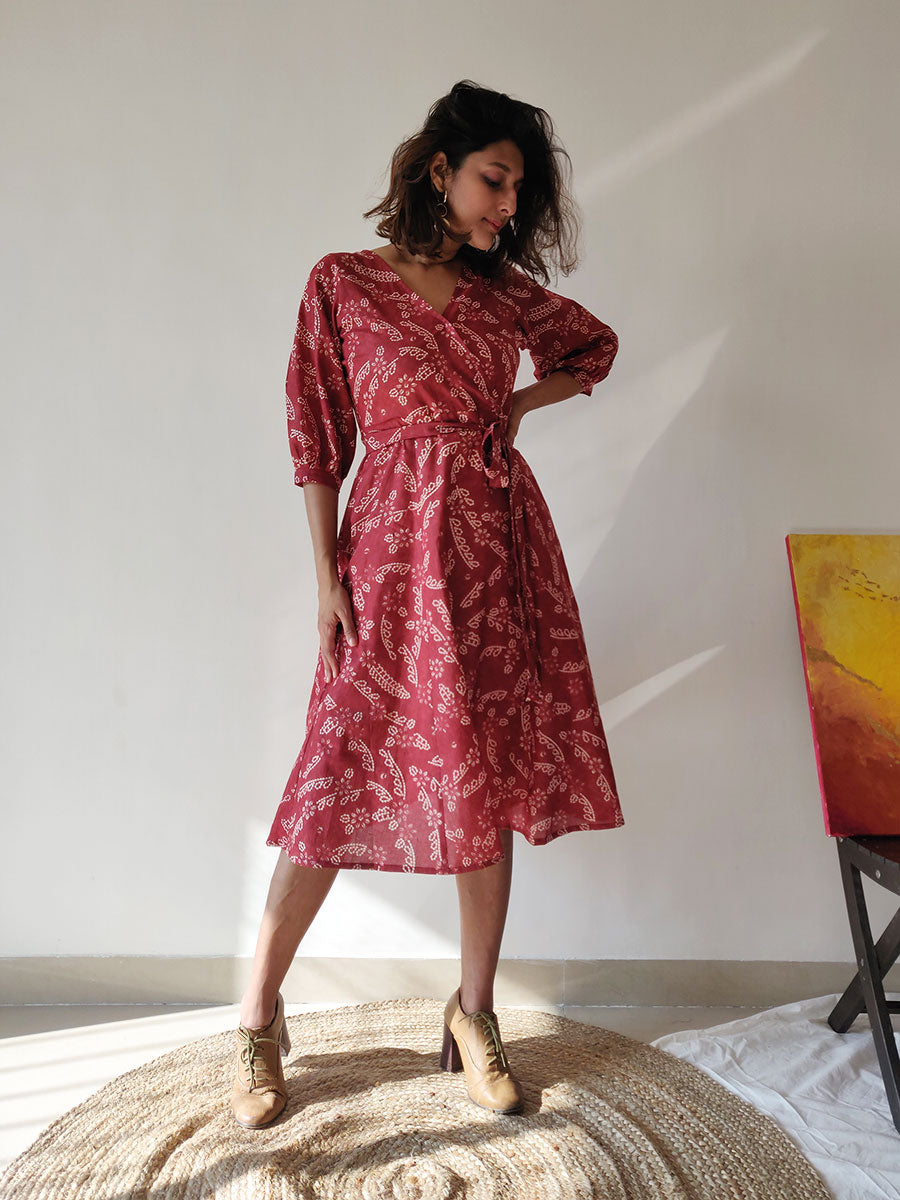 Image of Plum Wrap Dress