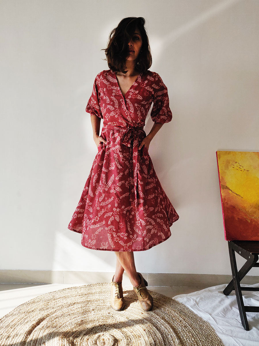 Image of Plum Wrap Dress