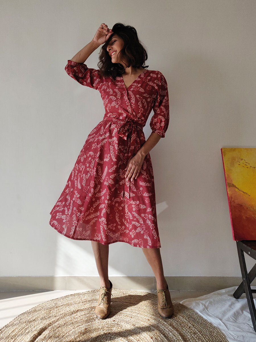 Image of Plum Wrap Dress