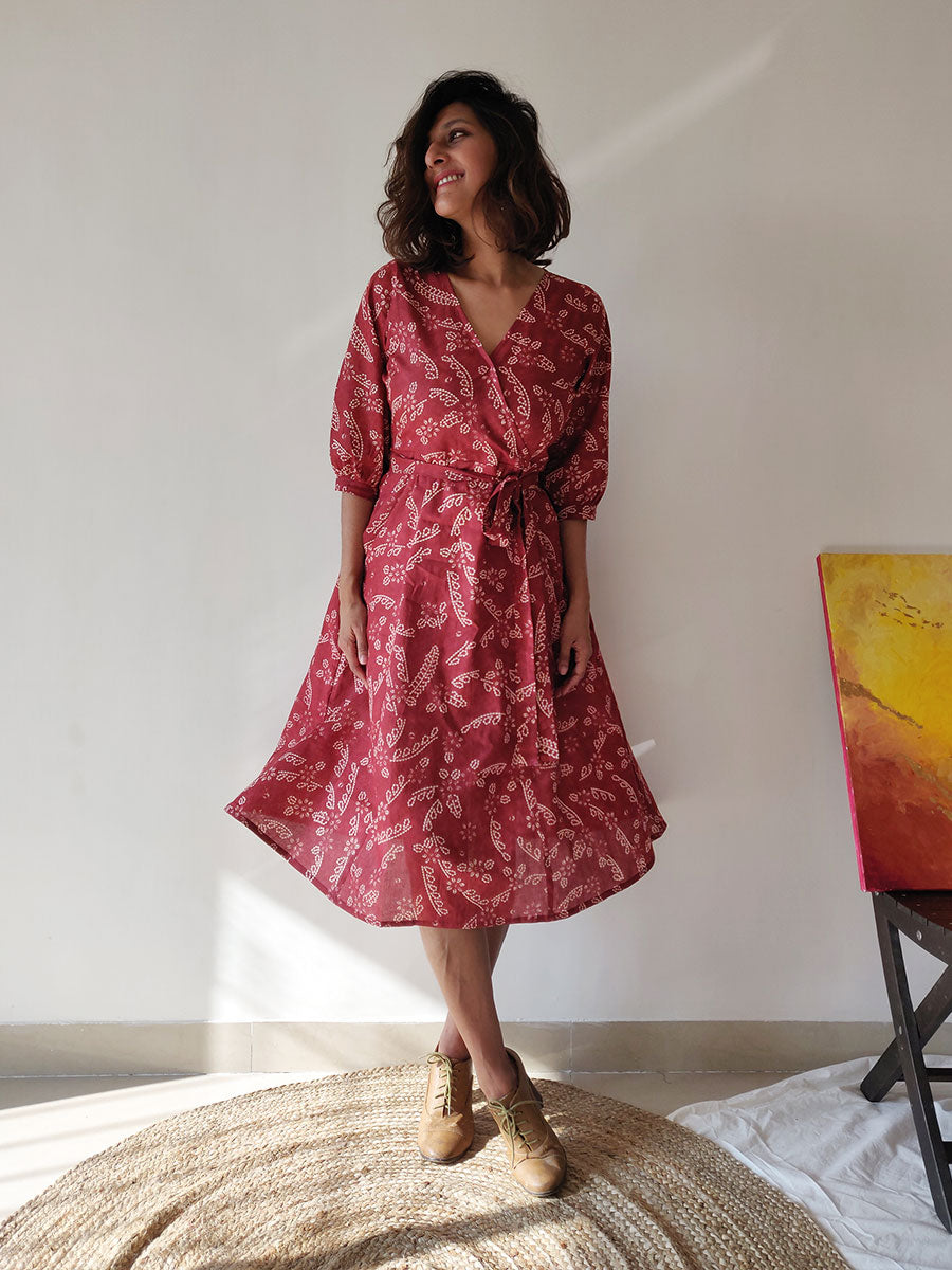 Image of Plum Wrap Dress