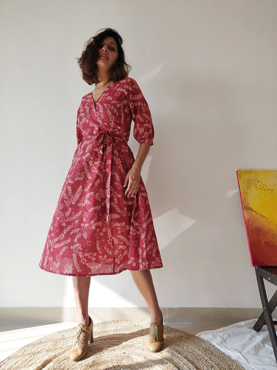 Image of Plum Wrap Dress