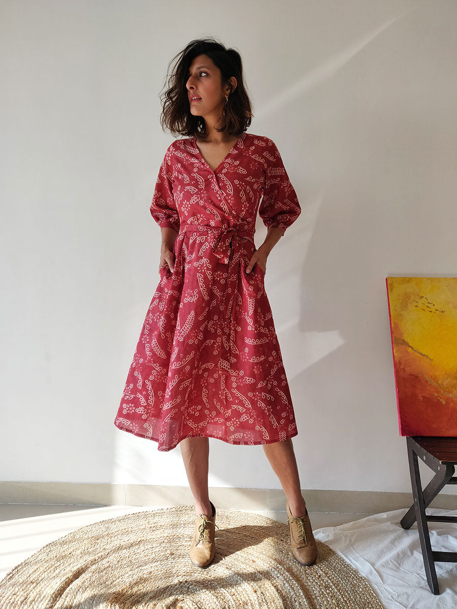 Image of Plum Wrap Dress