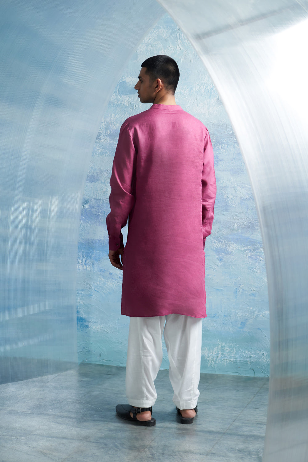 Aura Grape Pink Straight Kurta Set