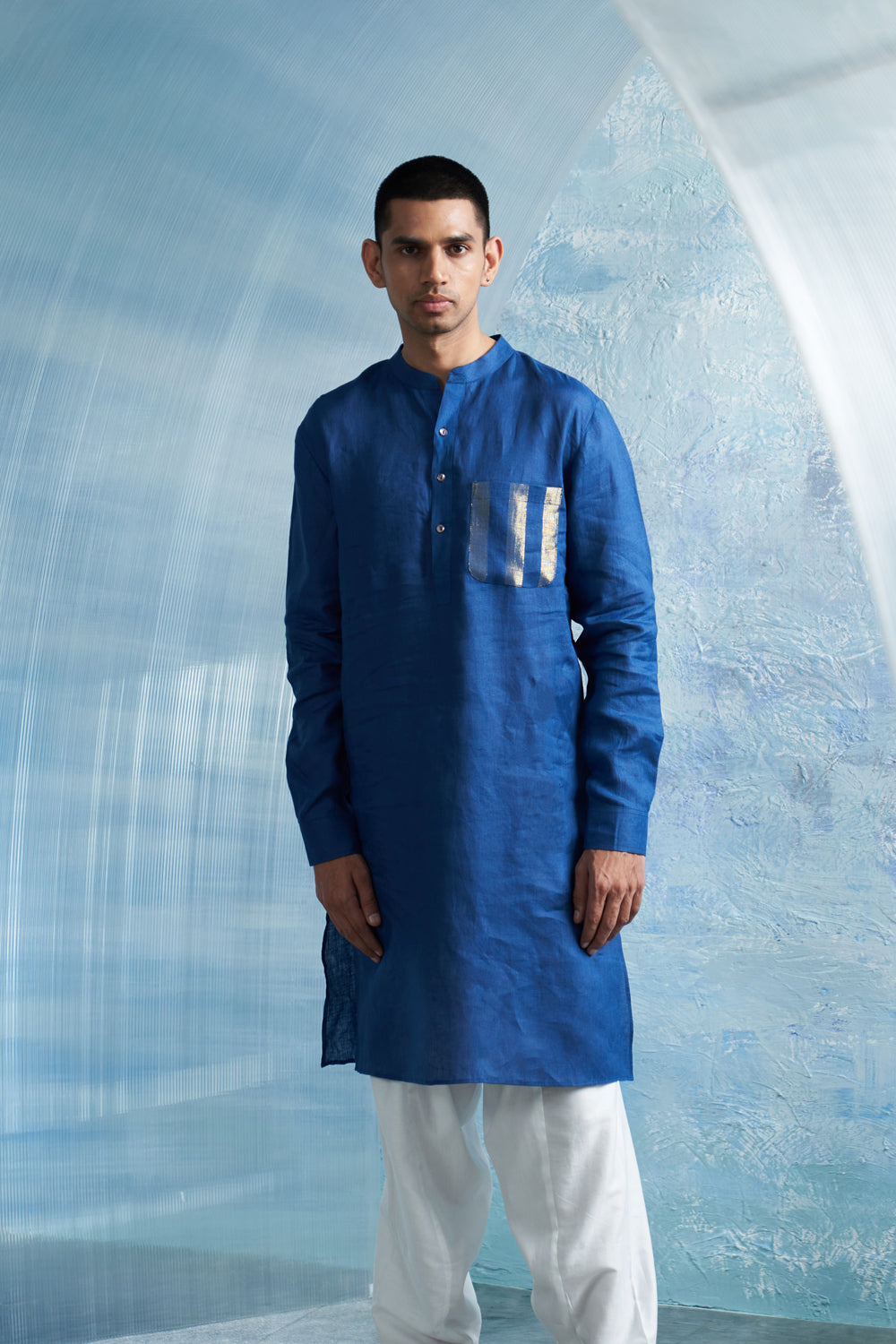 Royal Blue Straight Kurta Set