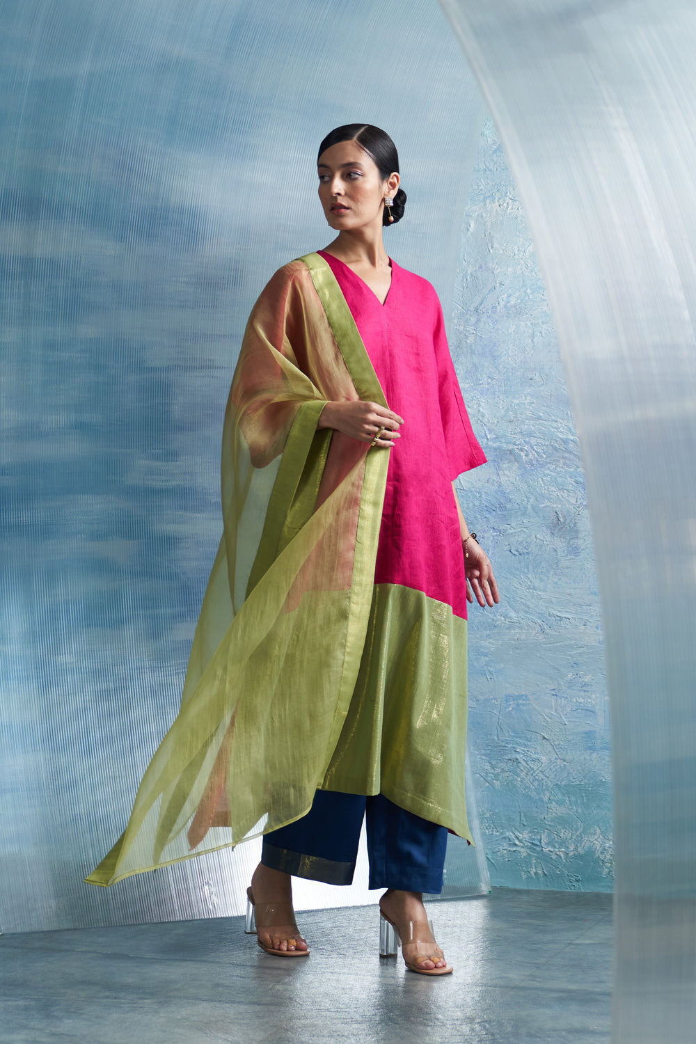 Aura Asymmetric Kurta Set