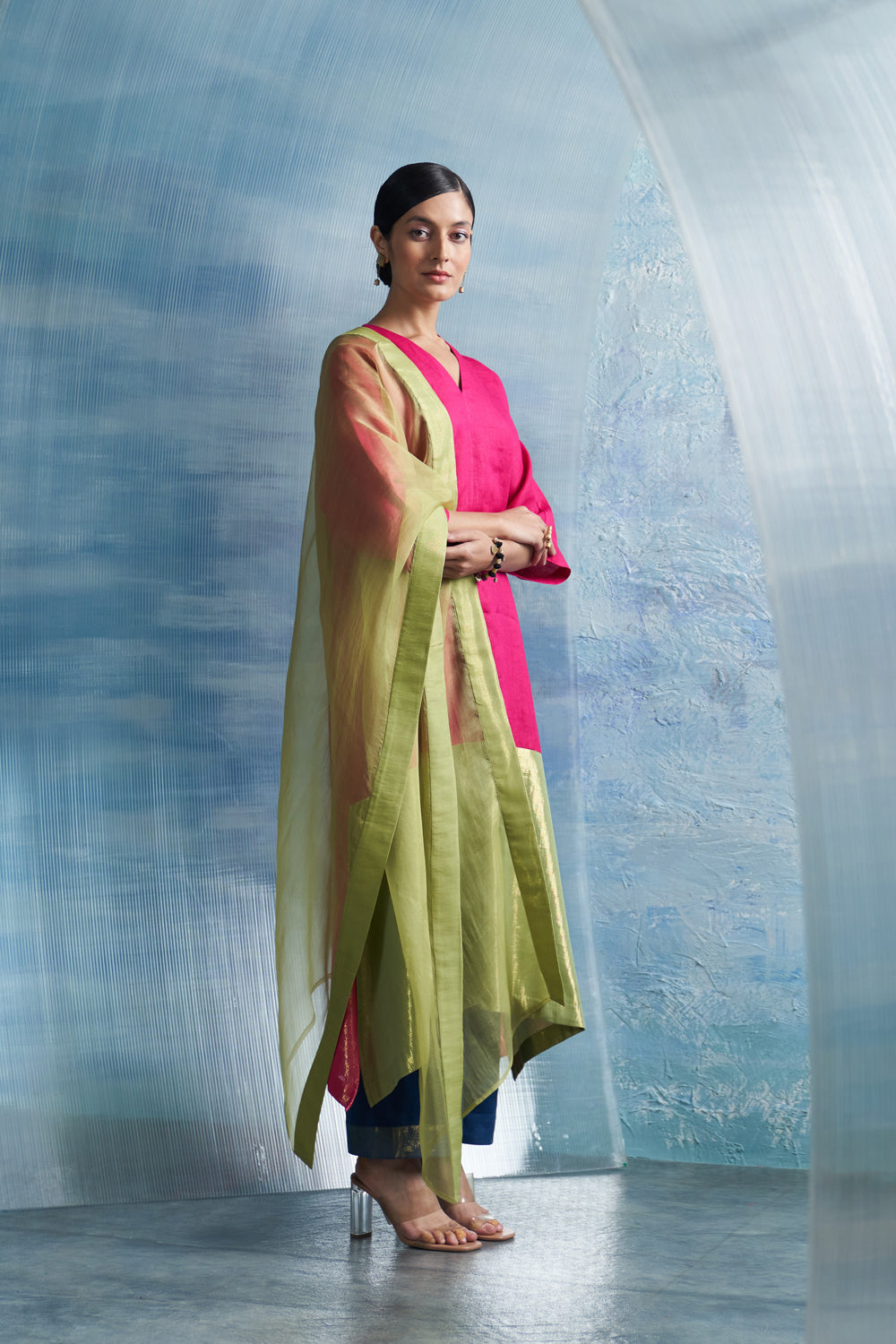 Aura Asymmetric Kurta Set