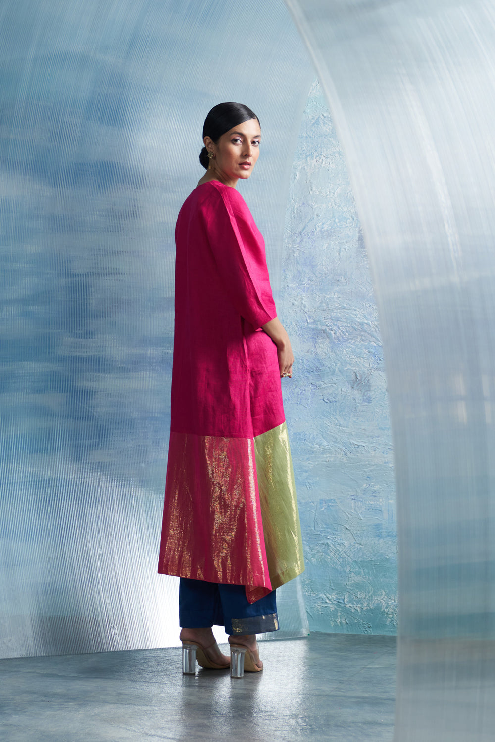 Aura Asymmetric Kurta Set