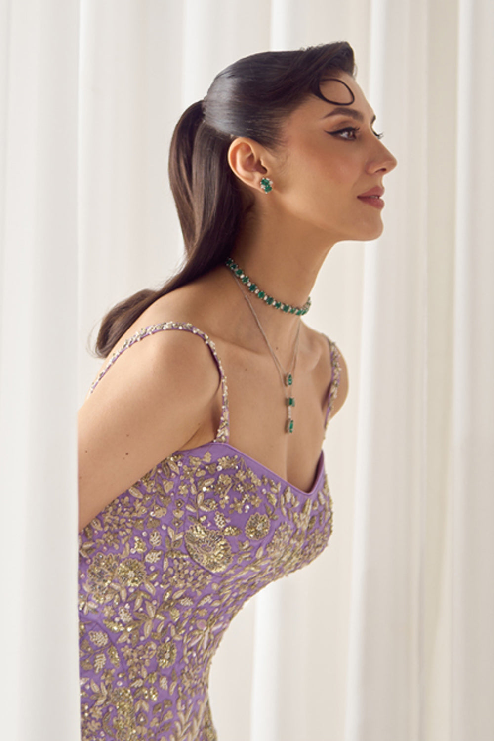 Lavender Corset and Pants Set