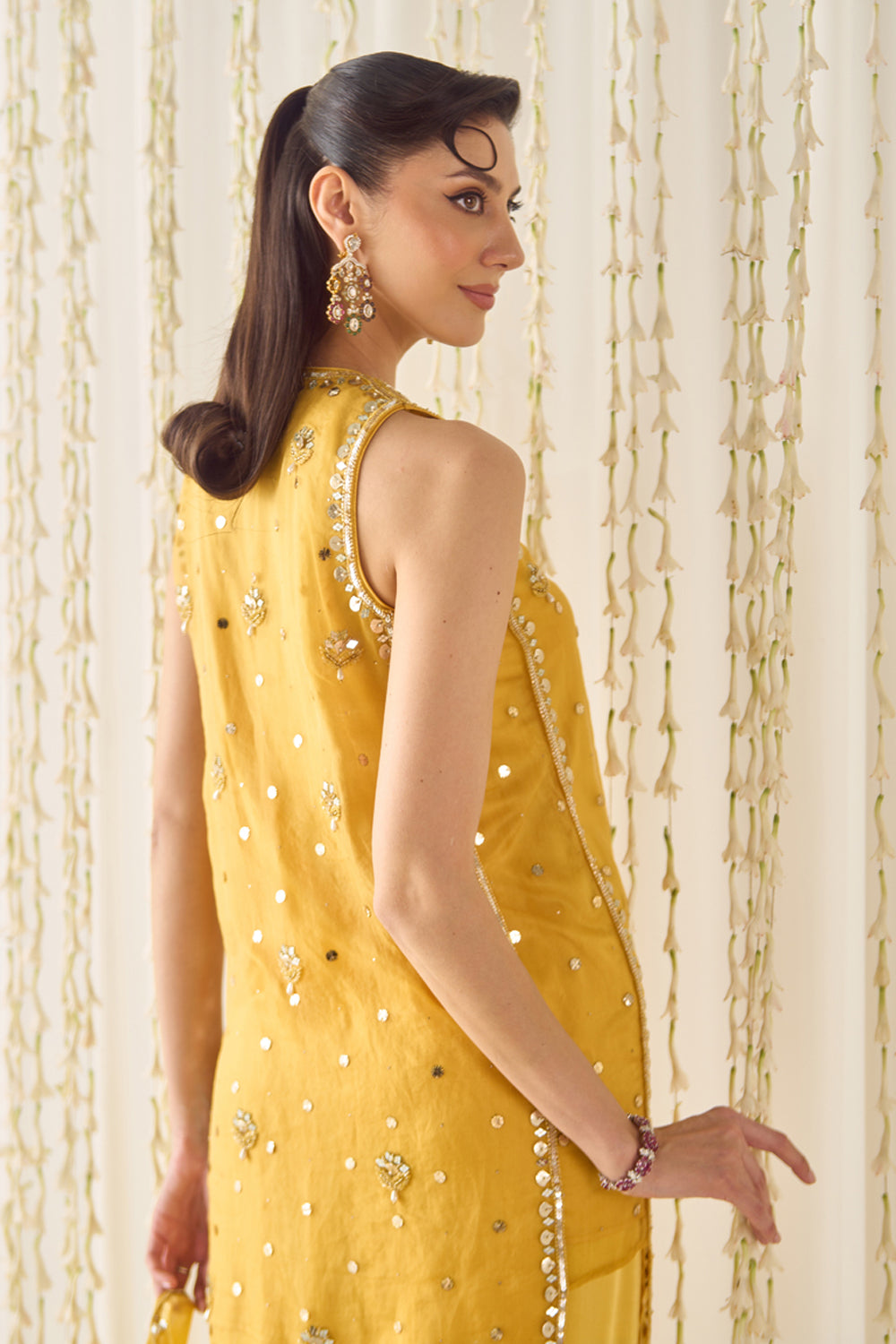Mustard Kurta With Farsi Salwar Set