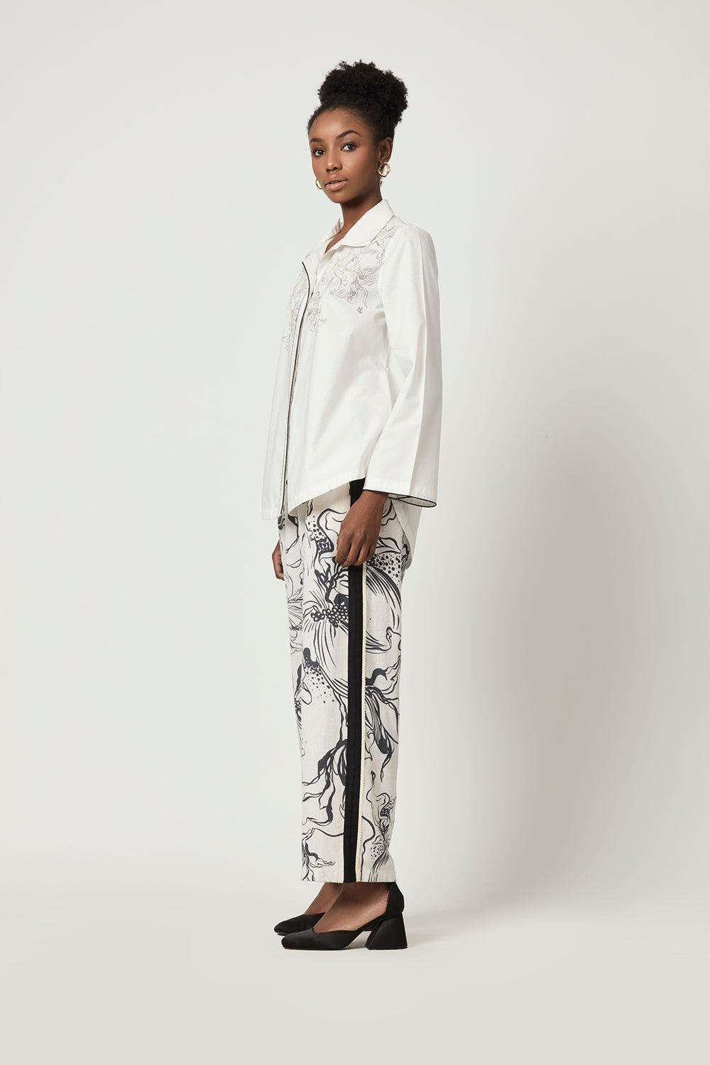 Luna Highlight Printed Shirt With Printed Trousers (Set)