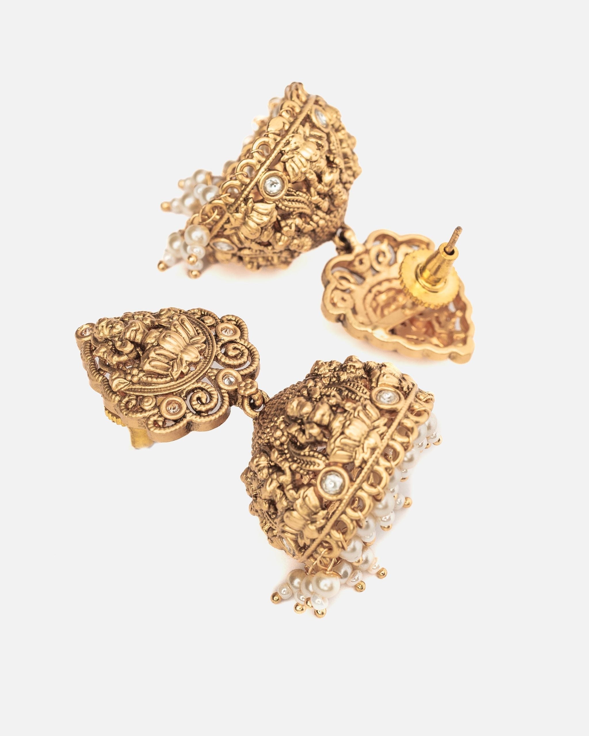 vivinia BY VIDHI MEHRA ISMAARH 2.0 Gold Womens Pair of Jhumka Earrings