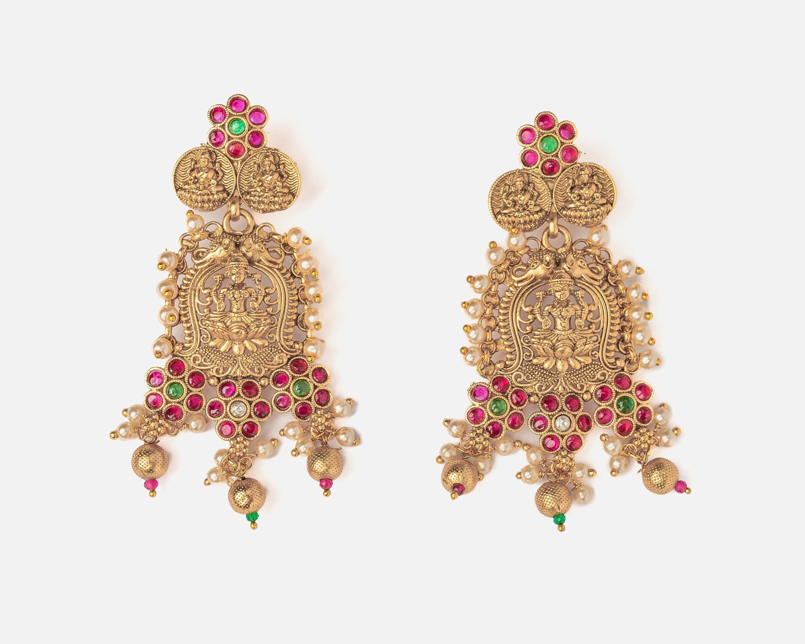 vivinia BY VIDHI MEHRA ISMAARH 2.0 Gold Womens Pair of Chandbali Earrings