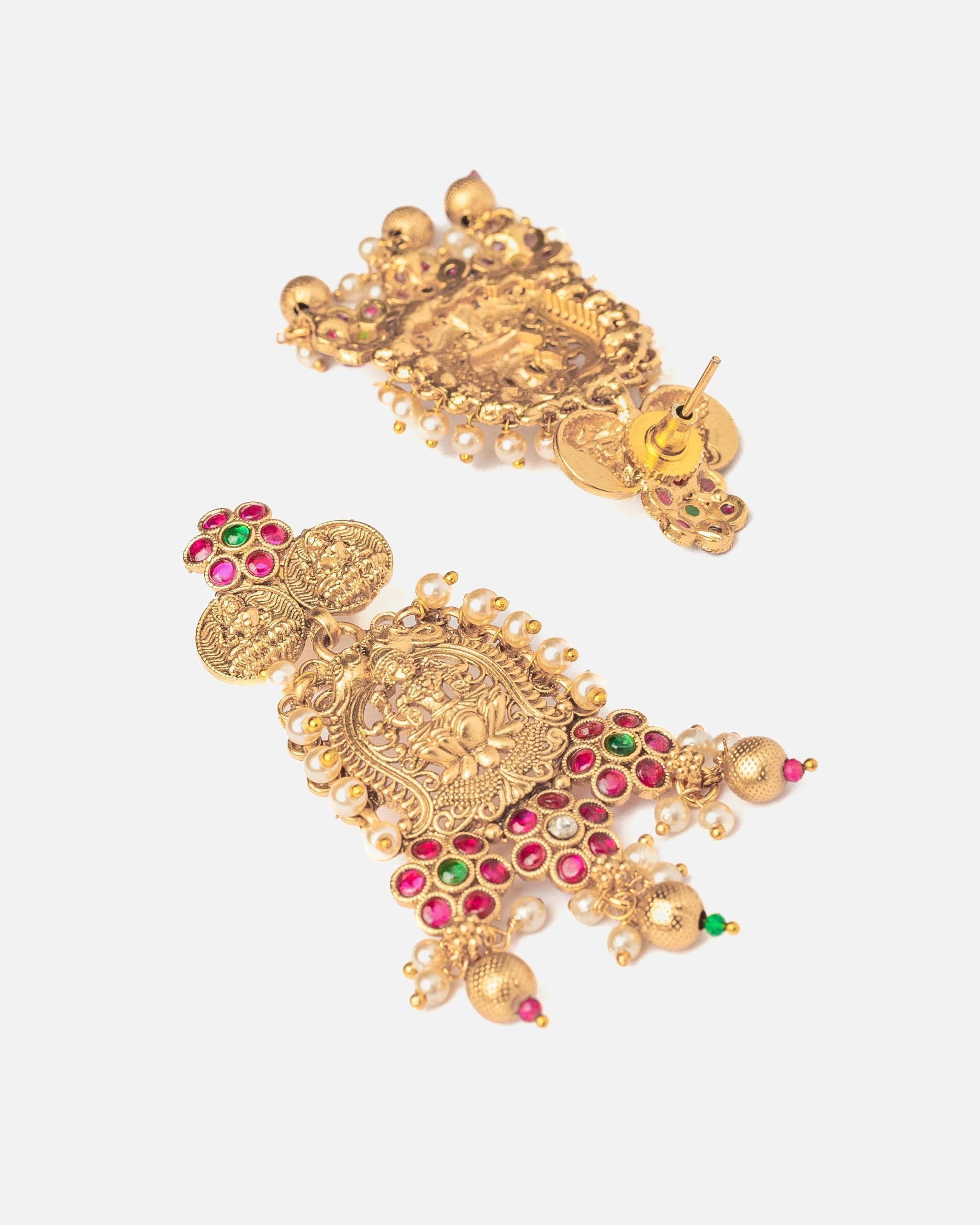 vivinia BY VIDHI MEHRA ISMAARH 2.0 Gold Womens Pair of Chandbali Earrings