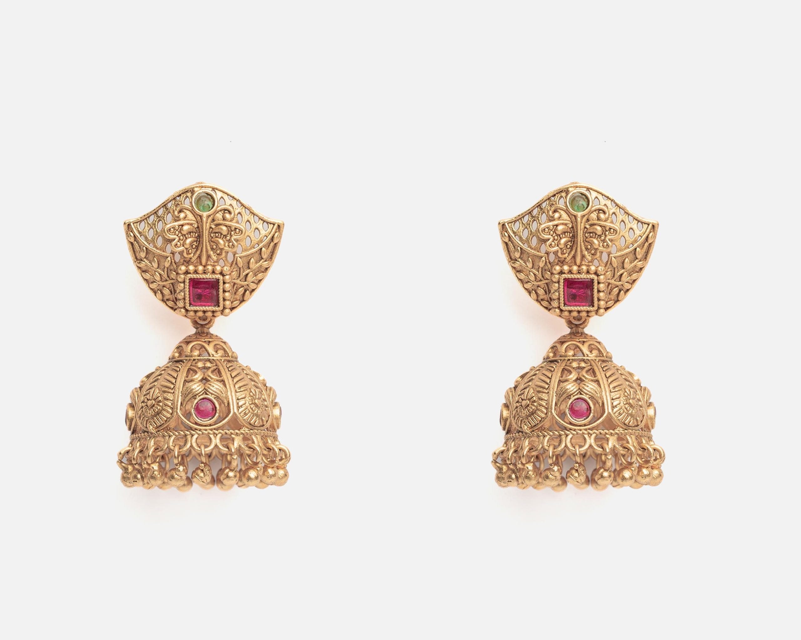 vivinia BY VIDHI MEHRA ISMAARH 2.0 Gold/Pink Womens Pair of Jhumka Earrings