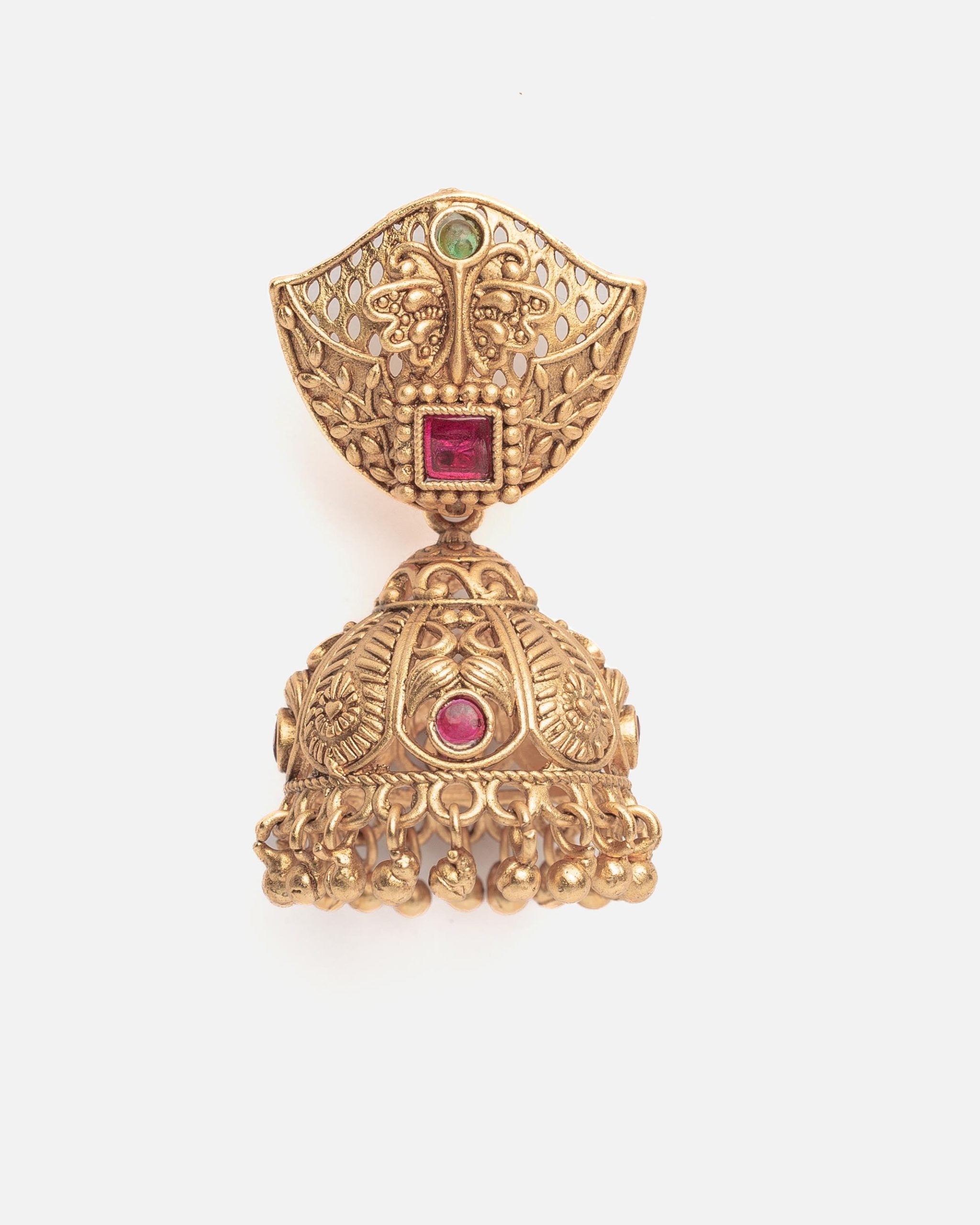 vivinia BY VIDHI MEHRA ISMAARH 2.0 Gold/Pink Womens Pair of Jhumka Earrings