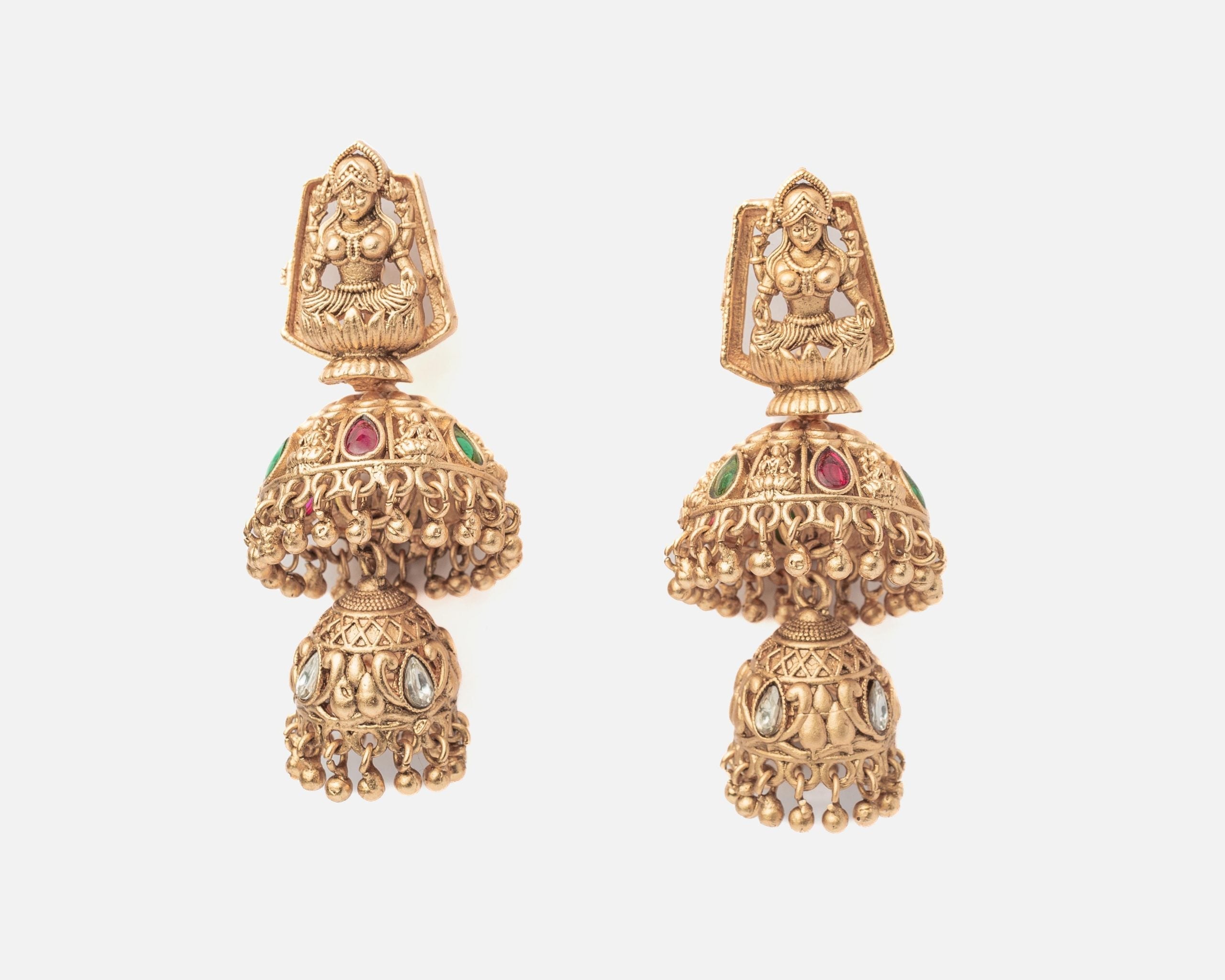 vivinia BY VIDHI MEHRA ISMAARH 2.0 Gold Womens Pair of Jhumka Earrings