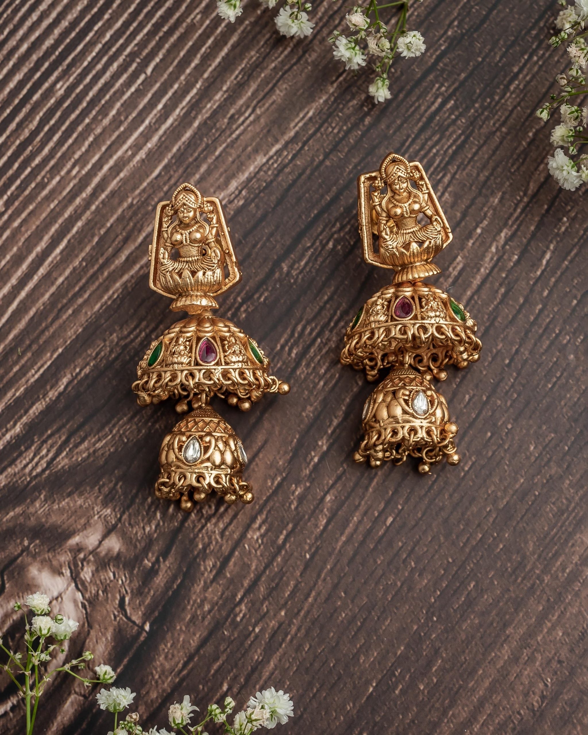 vivinia BY VIDHI MEHRA ISMAARH 2.0 Gold Womens Pair of Jhumka Earrings