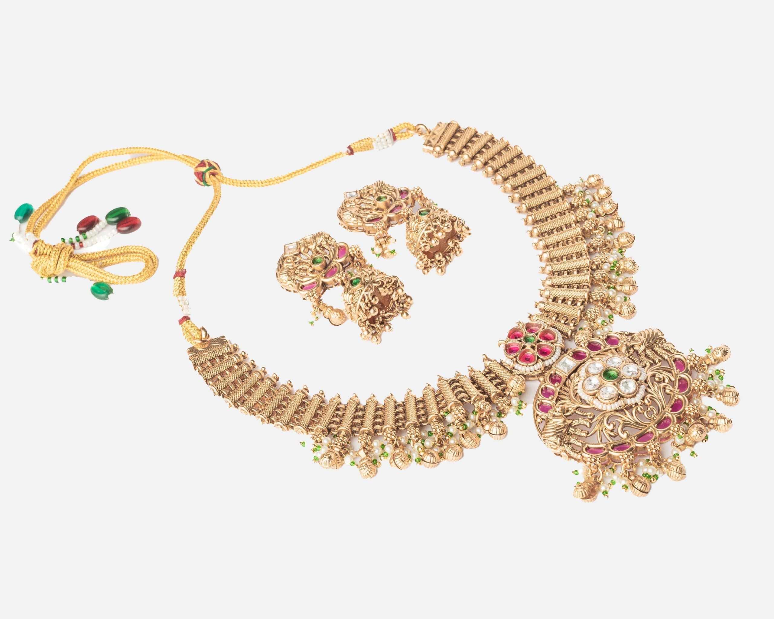 vivinia BY VIDHI MEHRA ISMAARH 2.0 Gold Plated Short Necklace Set with Pair of Earrings