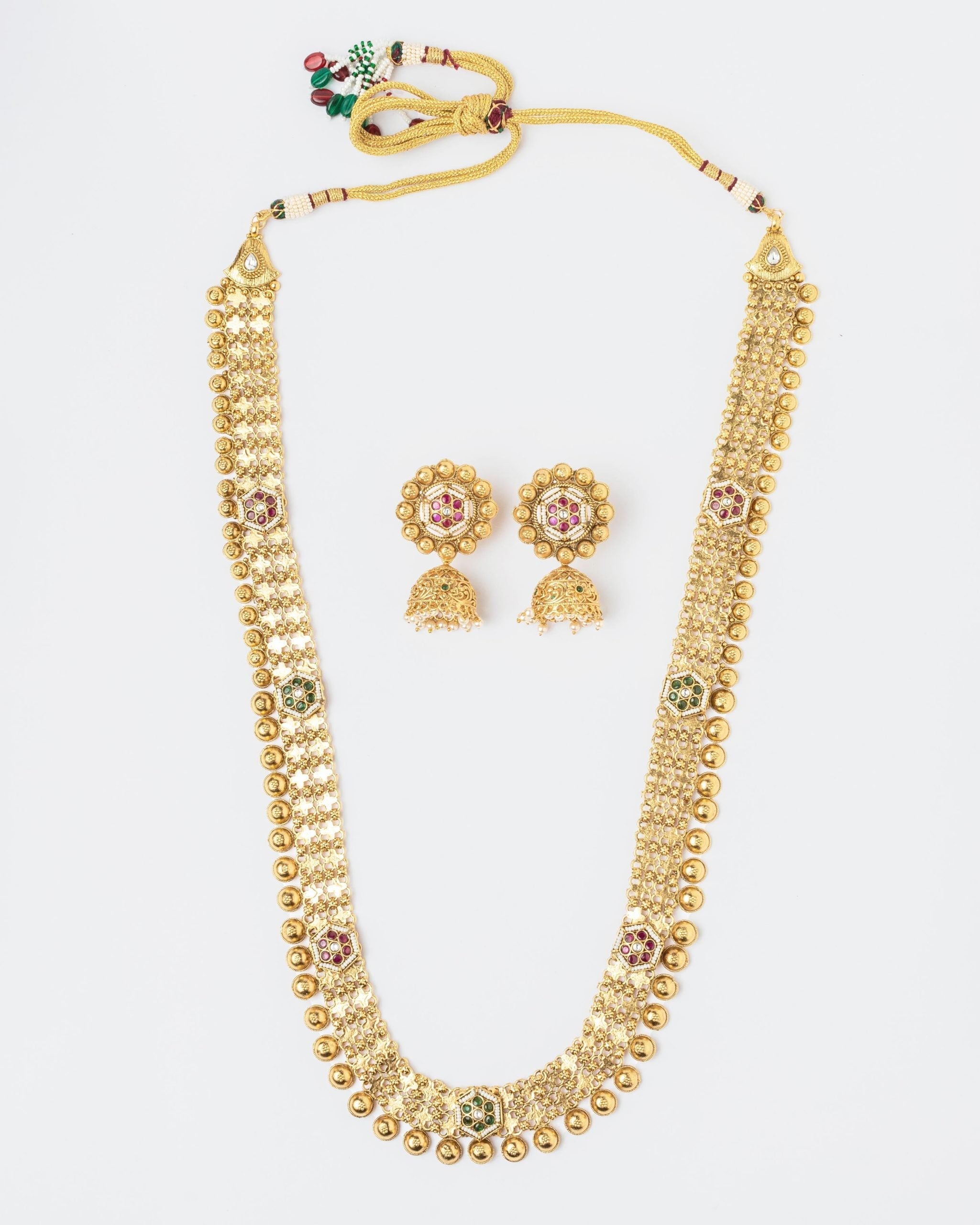 vivinia BY VIDHI MEHRA ISMAARH 2.0 Gold Plated Long Necklace Set with Pair of Earrings