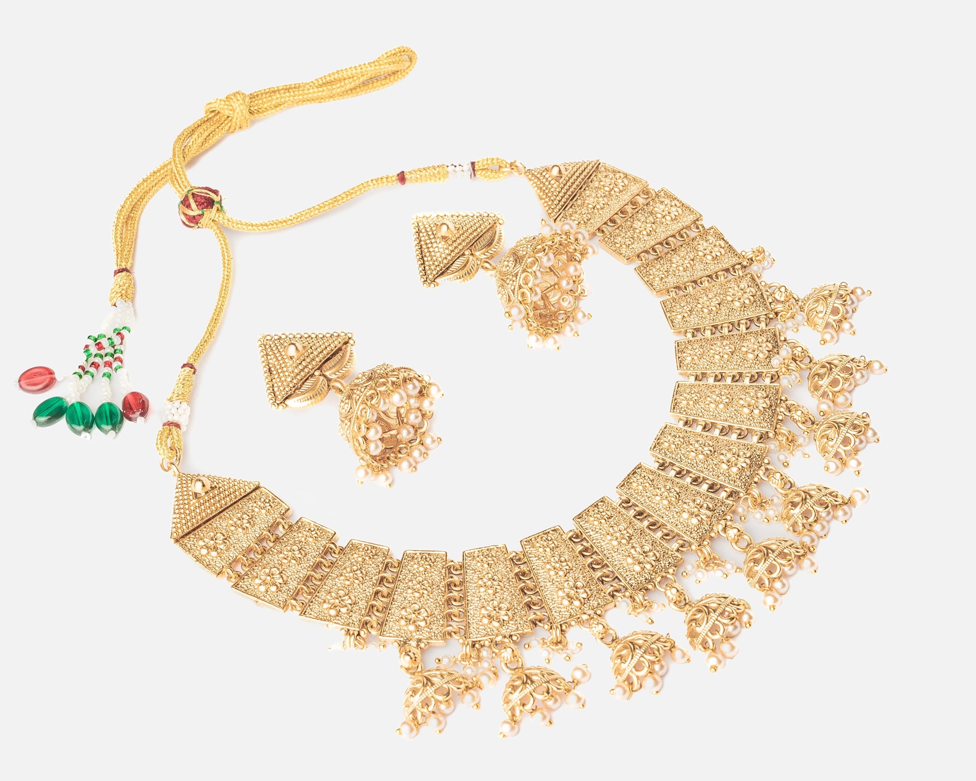 vivinia BY VIDHI MEHRA ISMAARH 2.0 Gold Plated Short Necklace Set with Pair of Earrings