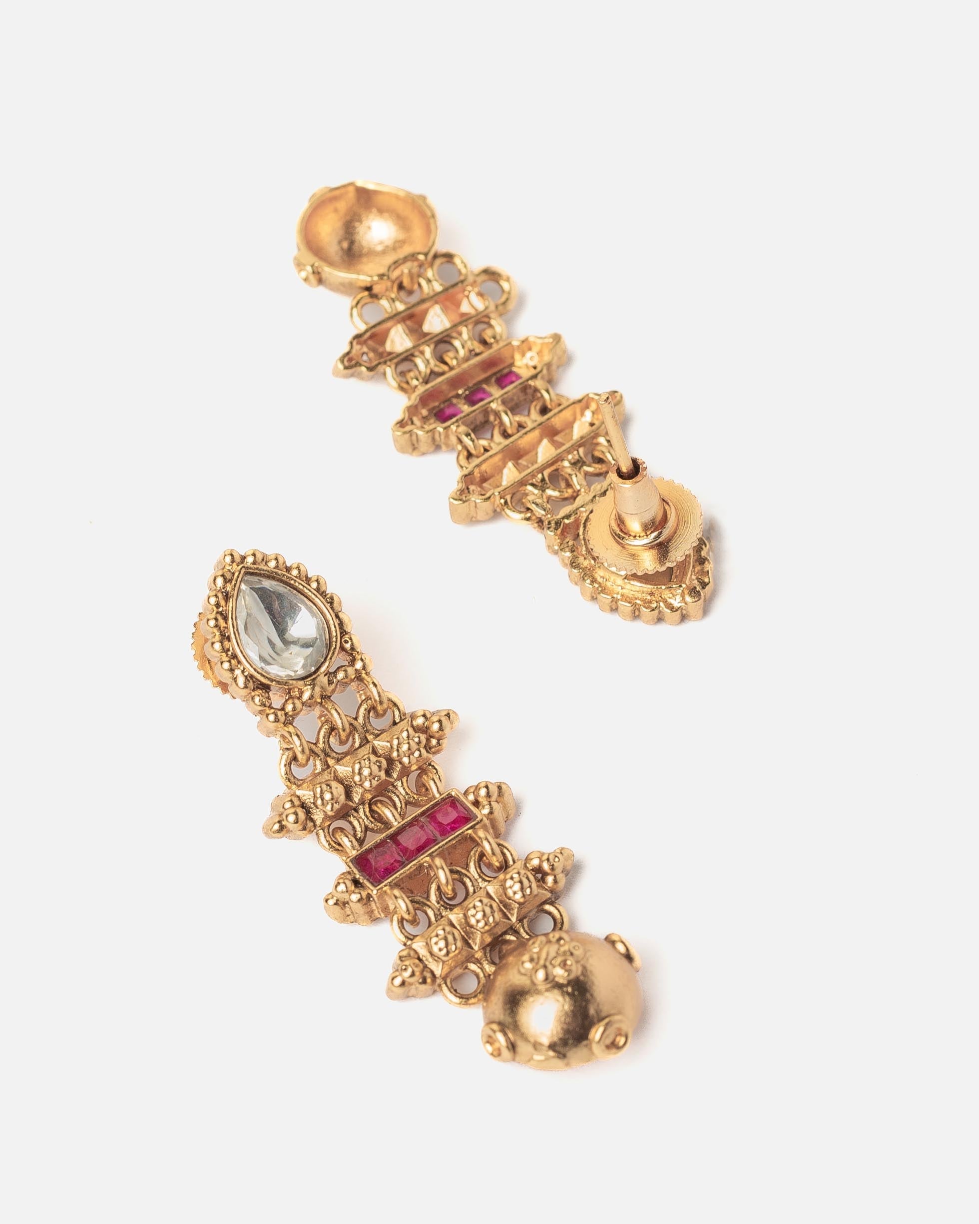 vivinia BY VIDHI MEHRA ISMAARH 2.0 Gold/Pink Choker Necklace Set with Pair of Earrings