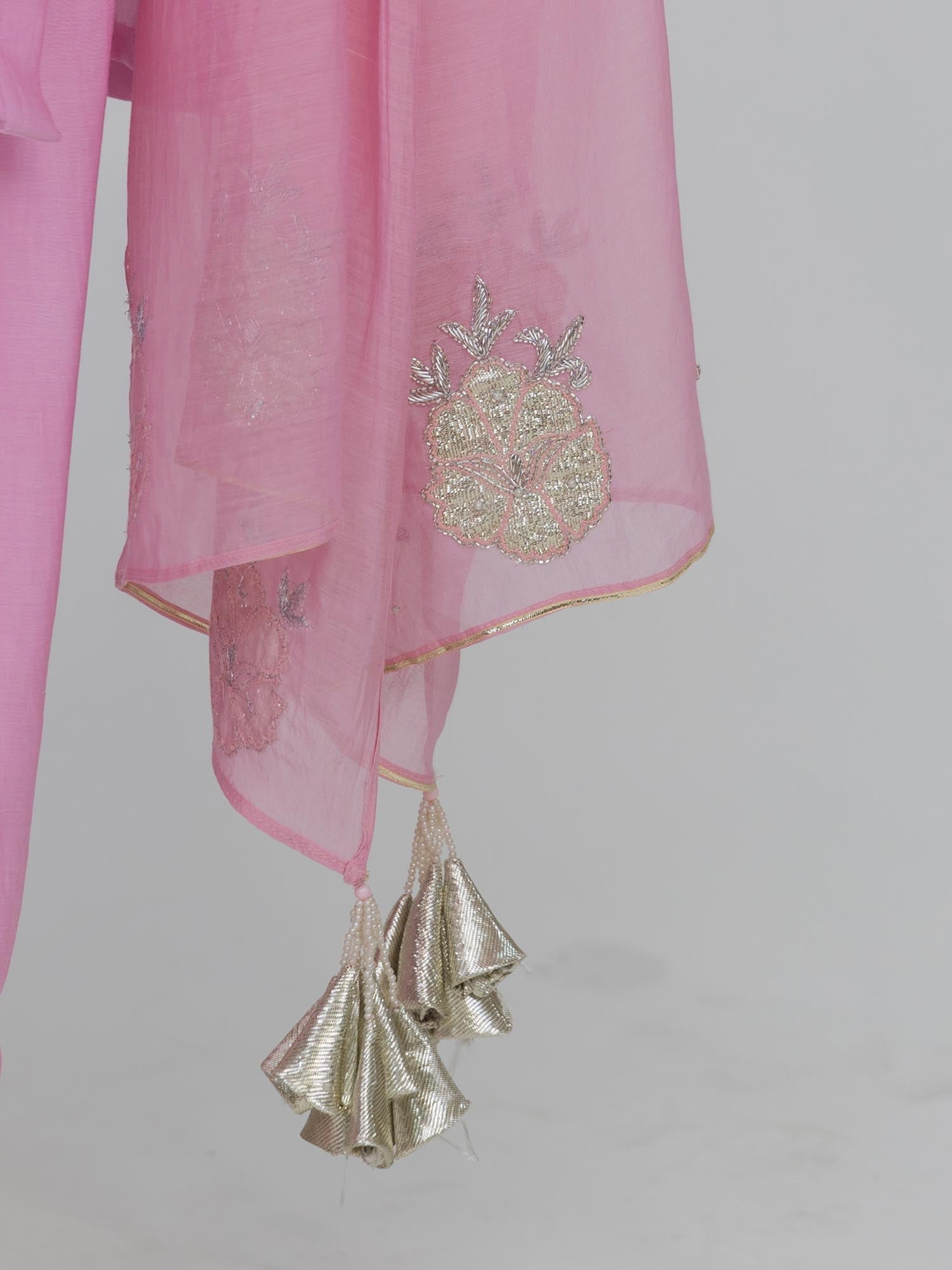 Pure Mul Chanderi Kurta and Farsi Salwar with Dupatta
