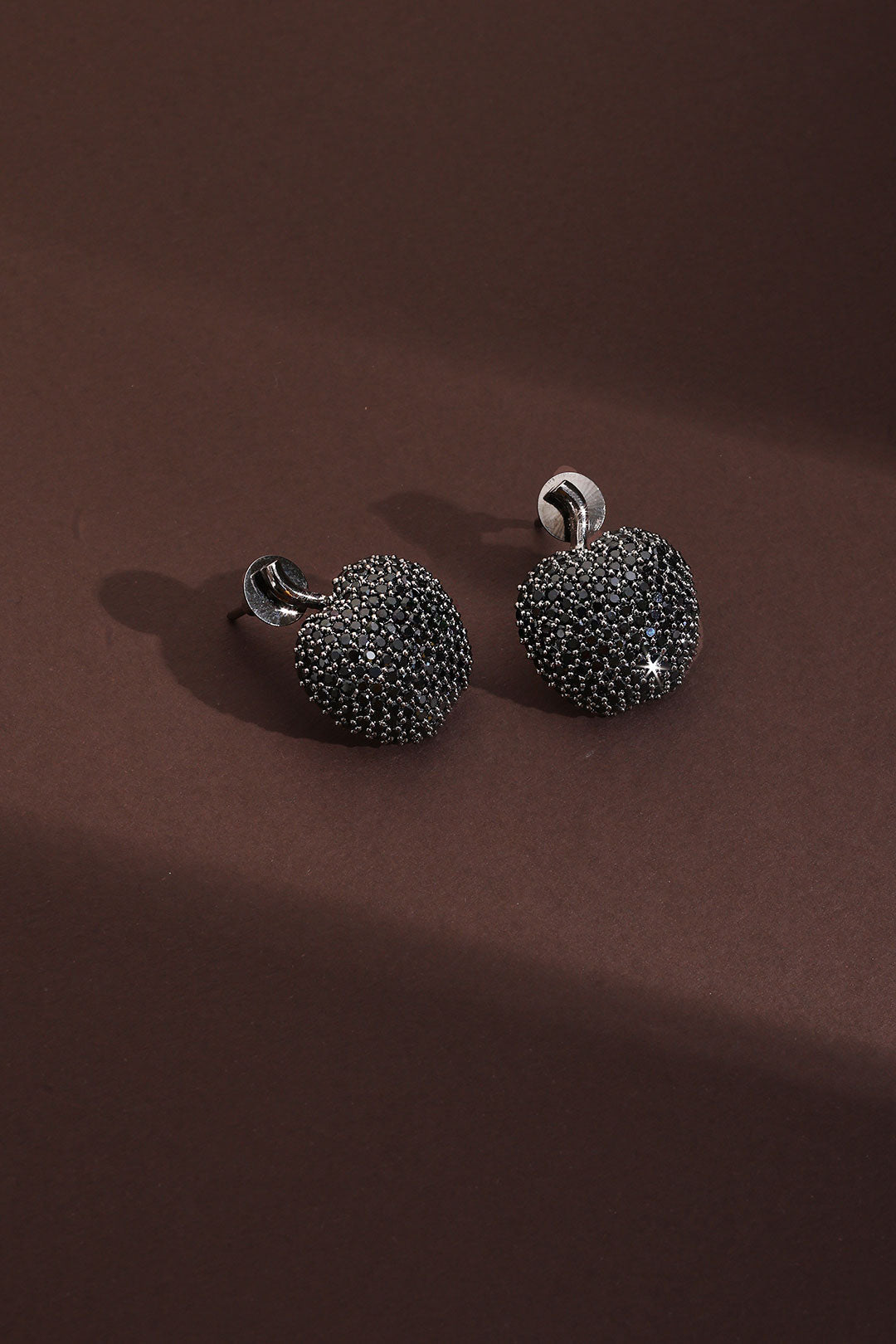 Black Zirconia Stud Earrings