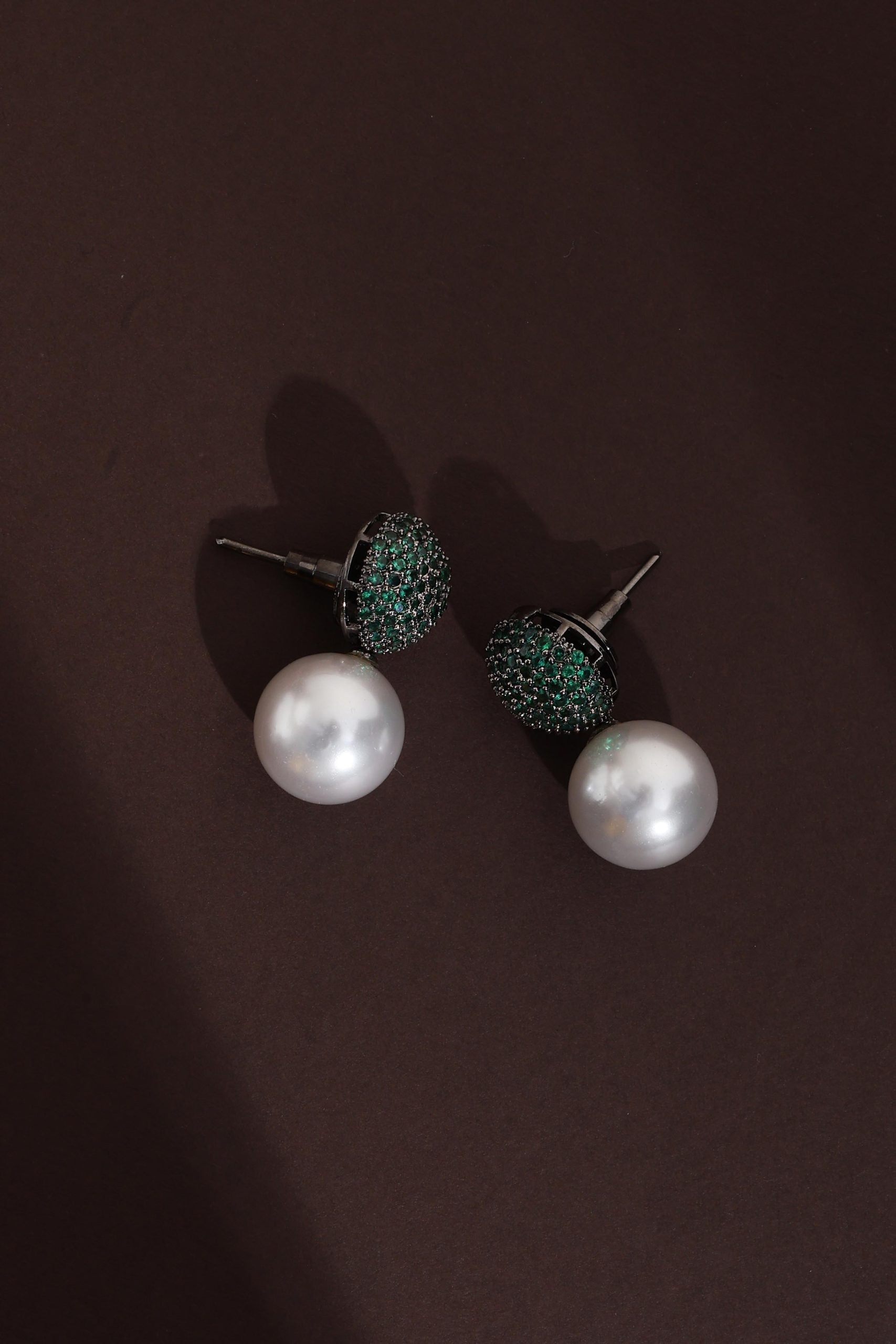 Green Emerald Studs