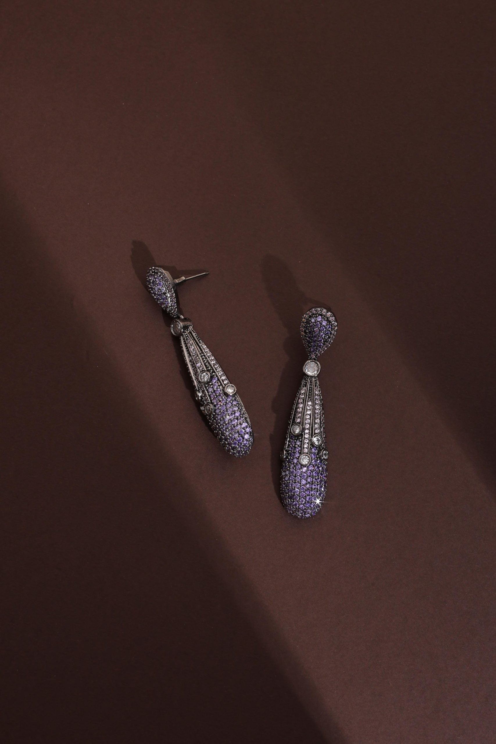 Lavender Zirconia Dangler Earrings