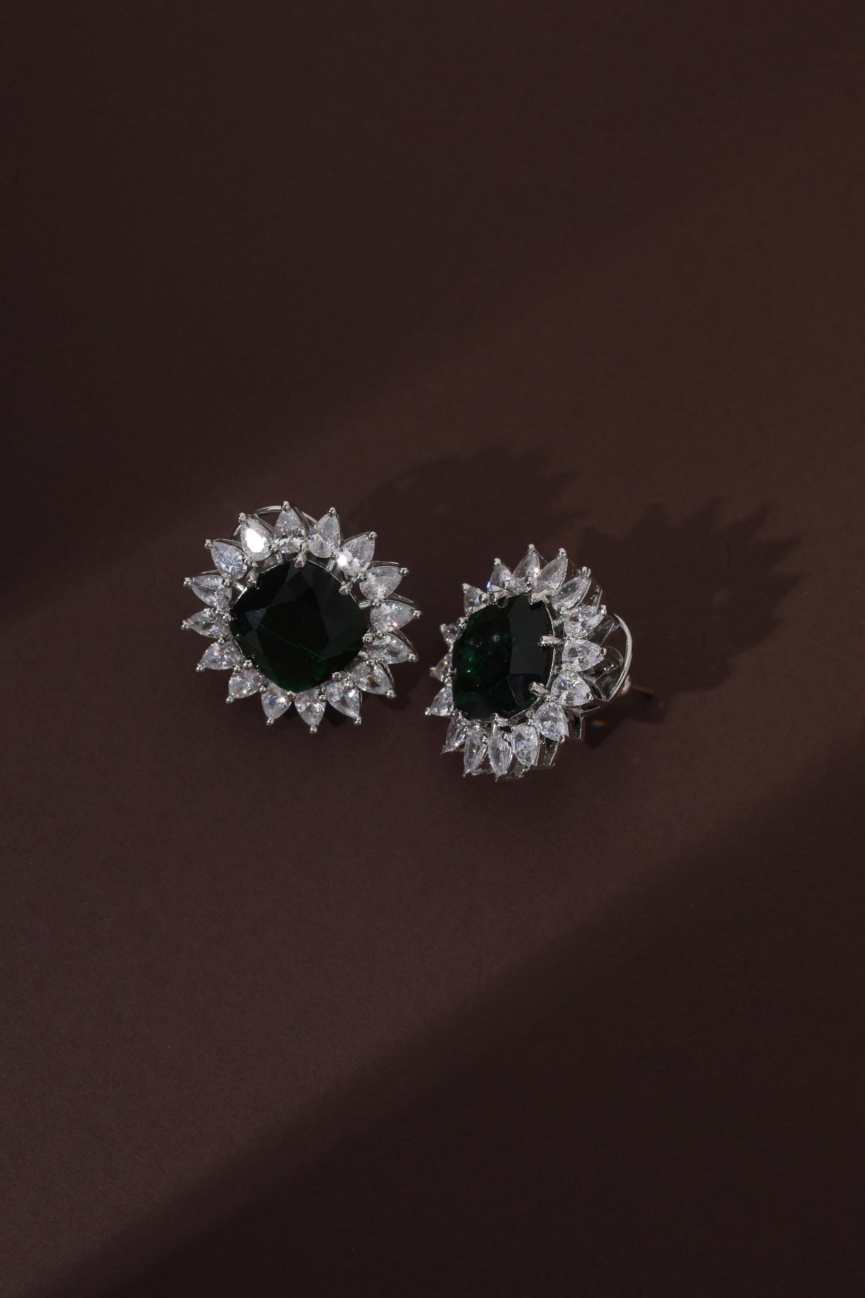 Green Emerald Studs