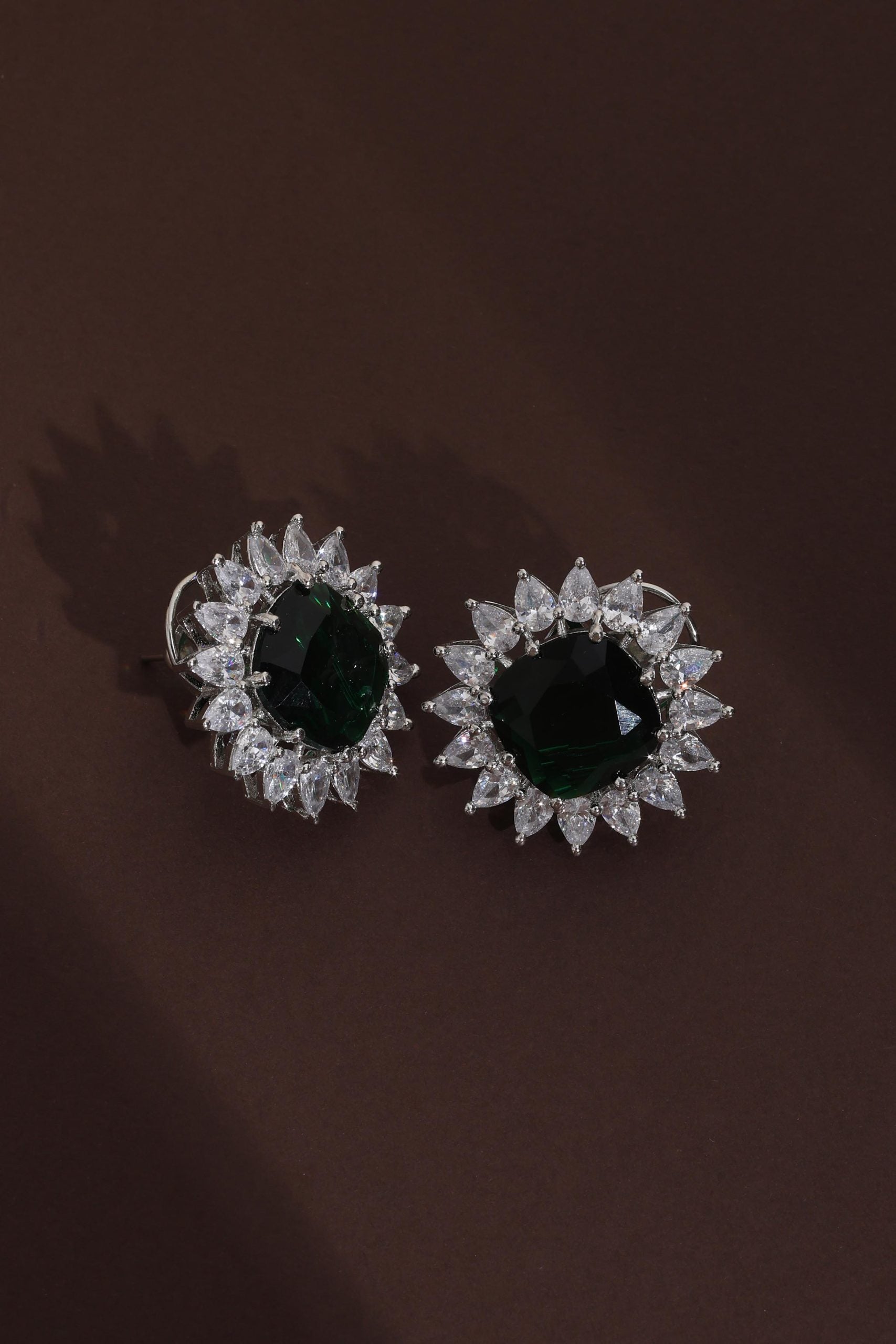 Green Emerald Studs