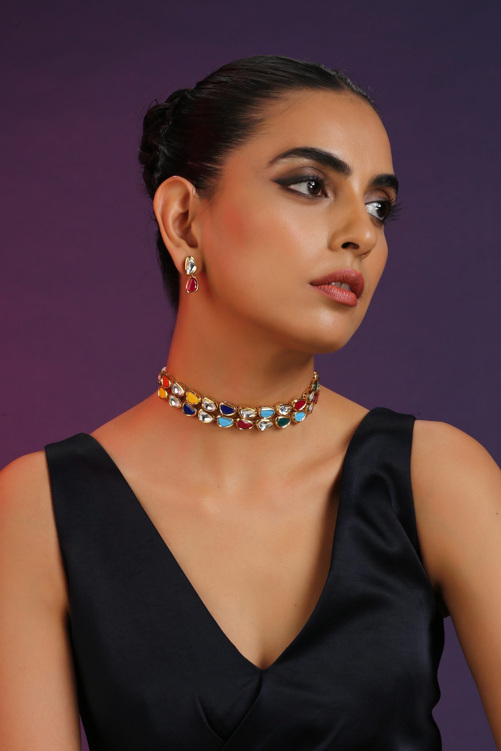 Multicolout Kundan Necklace