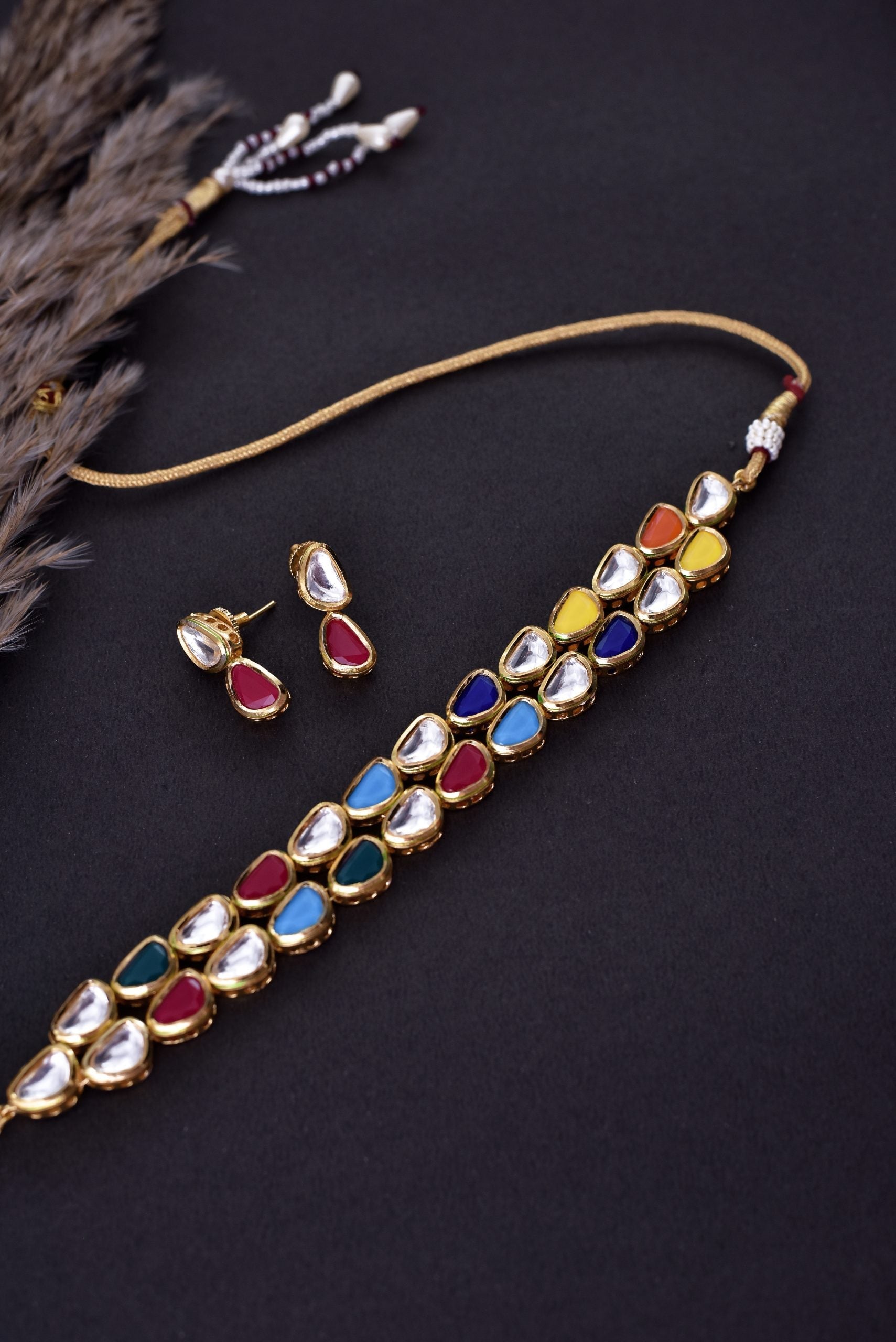 Multicolout Kundan Necklace