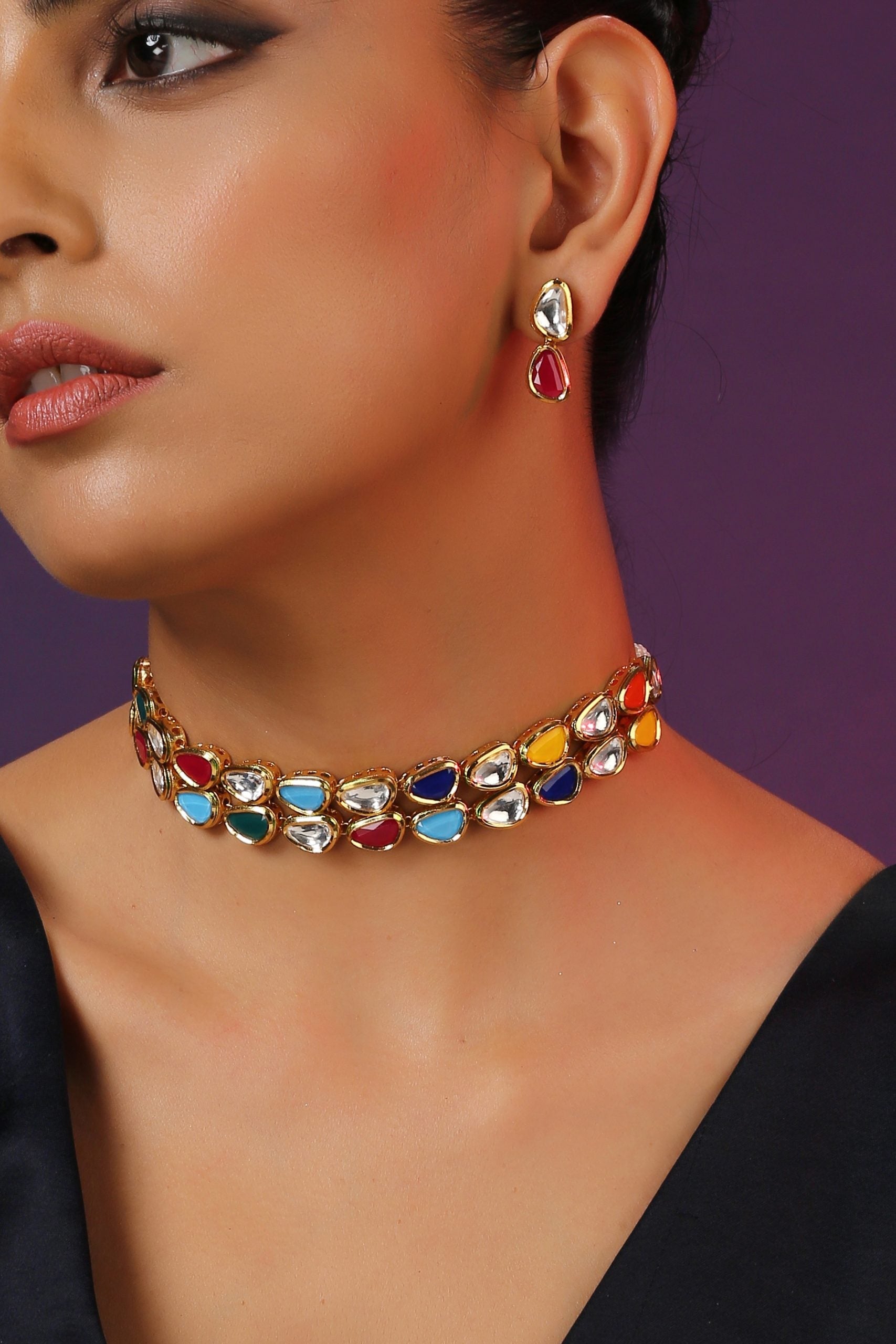 Multicolout Kundan Necklace