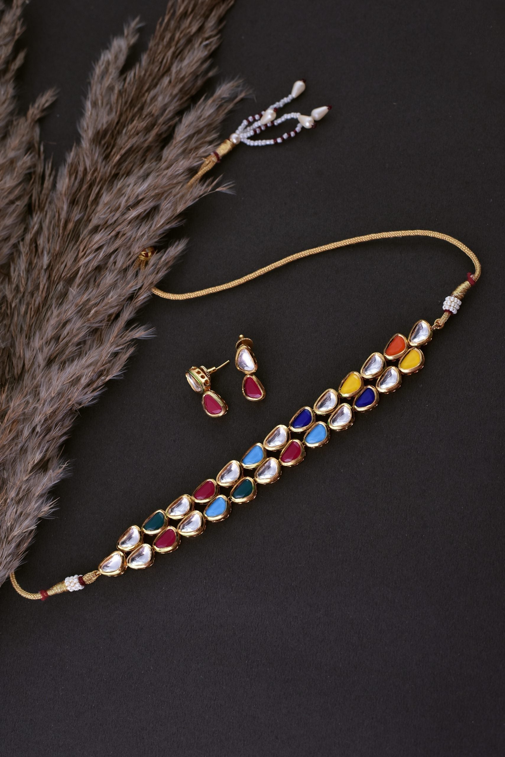 Multicolout Kundan Necklace