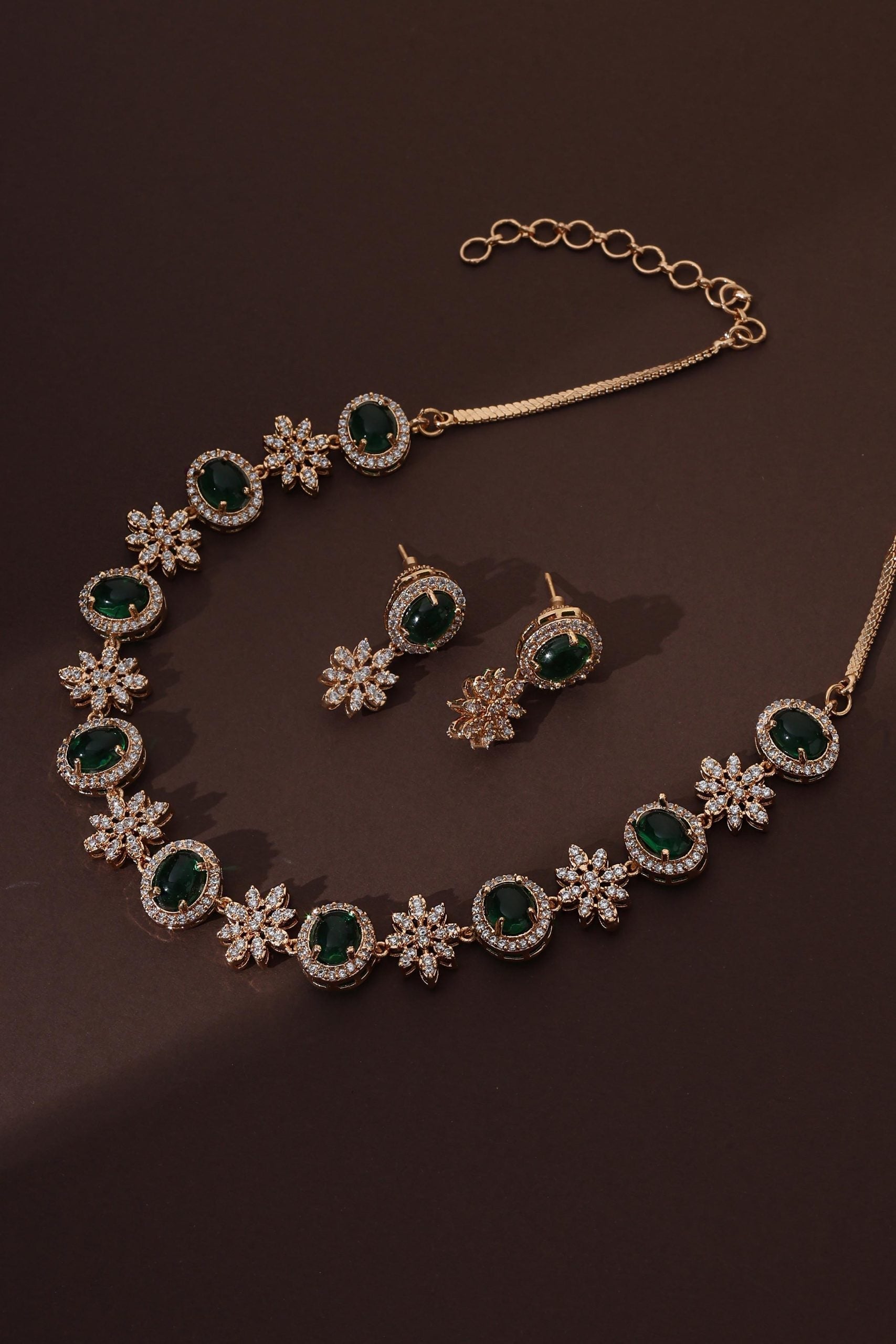 Green Zirconia Necklace Set