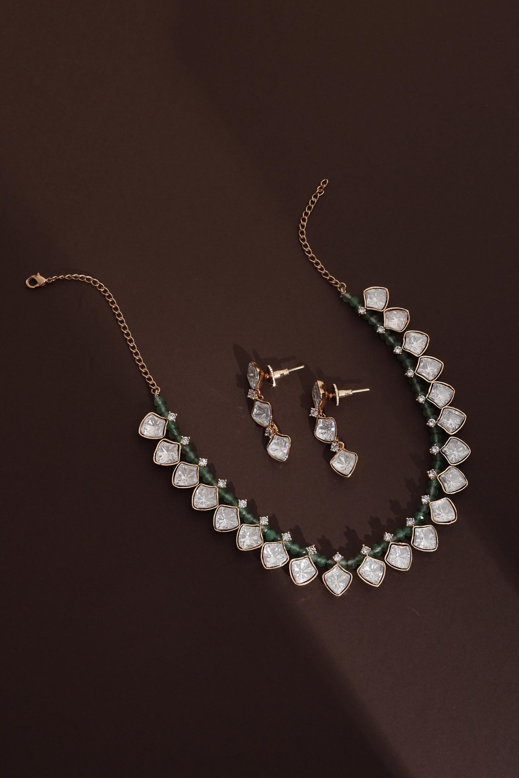 Mint Polki Necklace Set