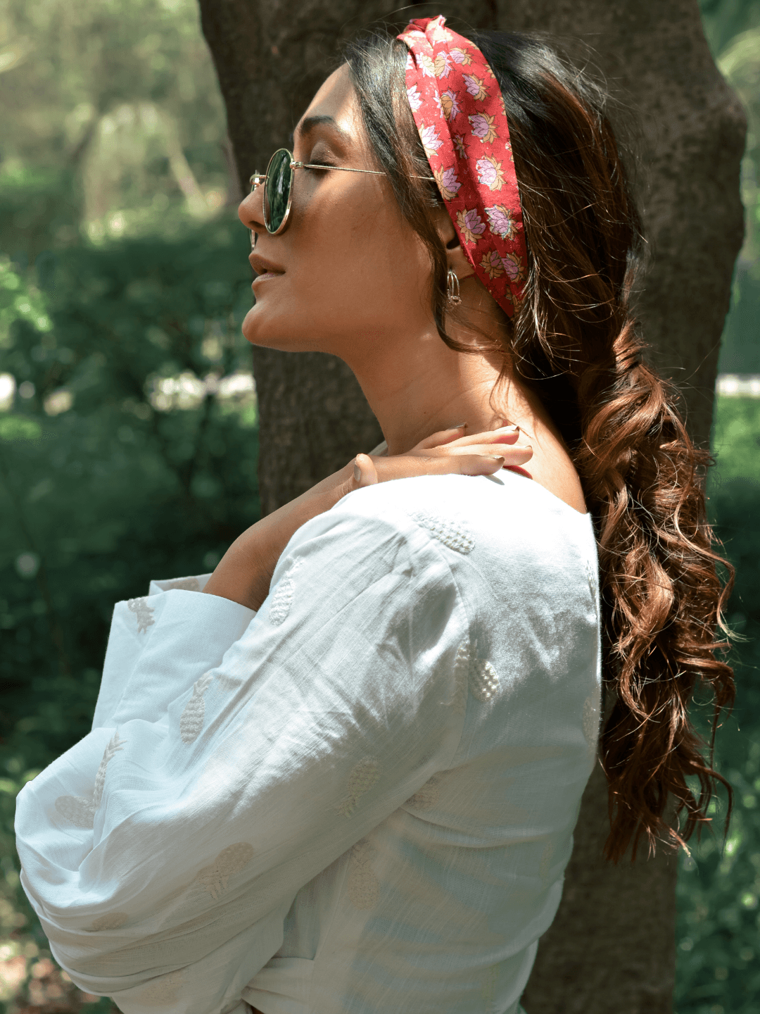 Red Block Print Bandana - trueBrowns