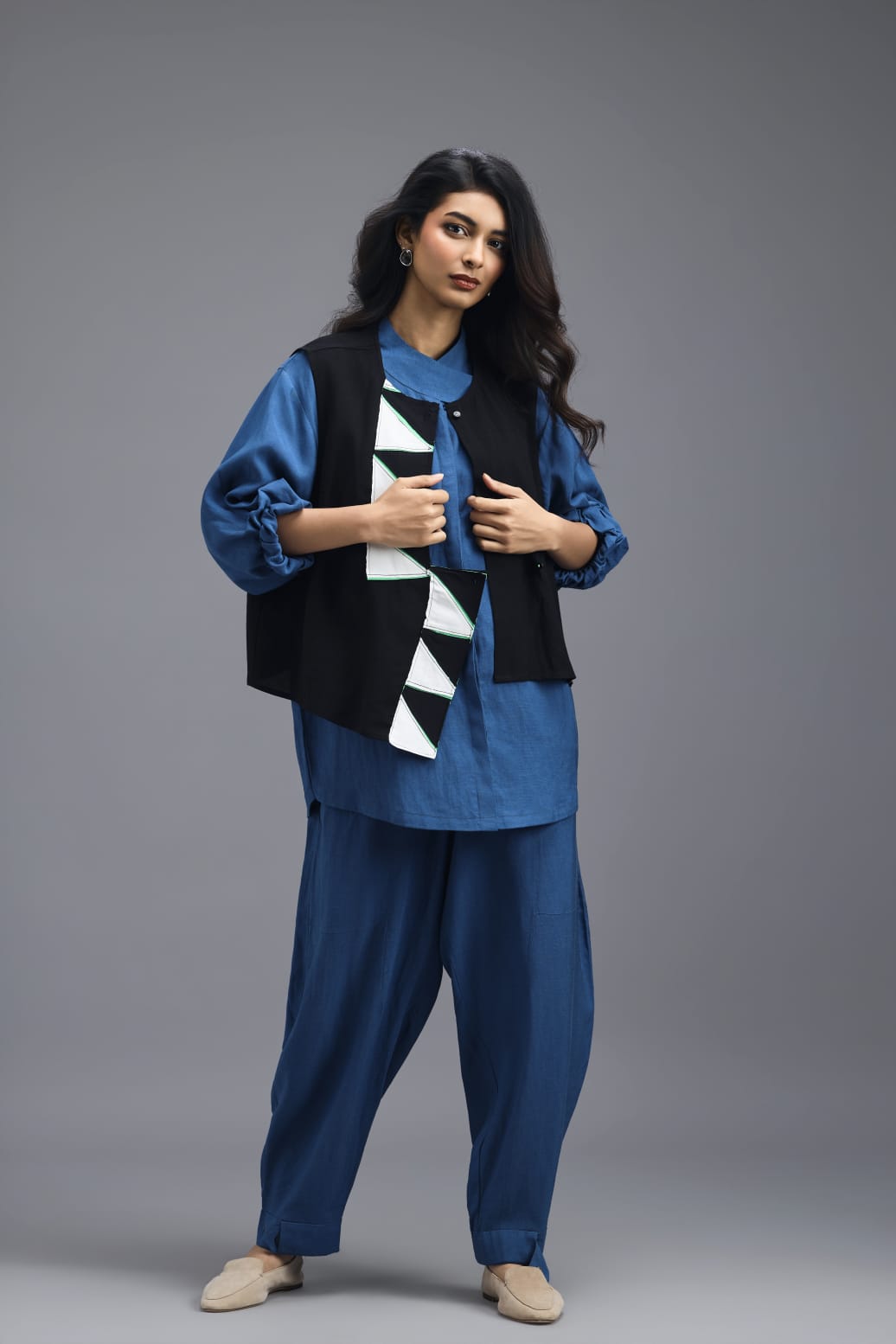 BLUE LINEN PANTS