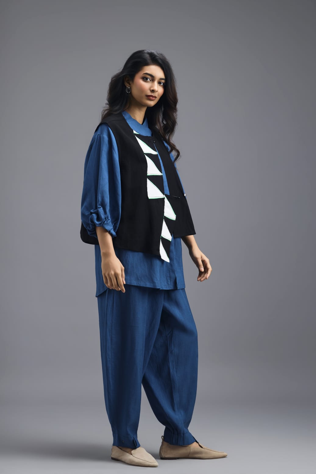 BLUE LINEN PANTS