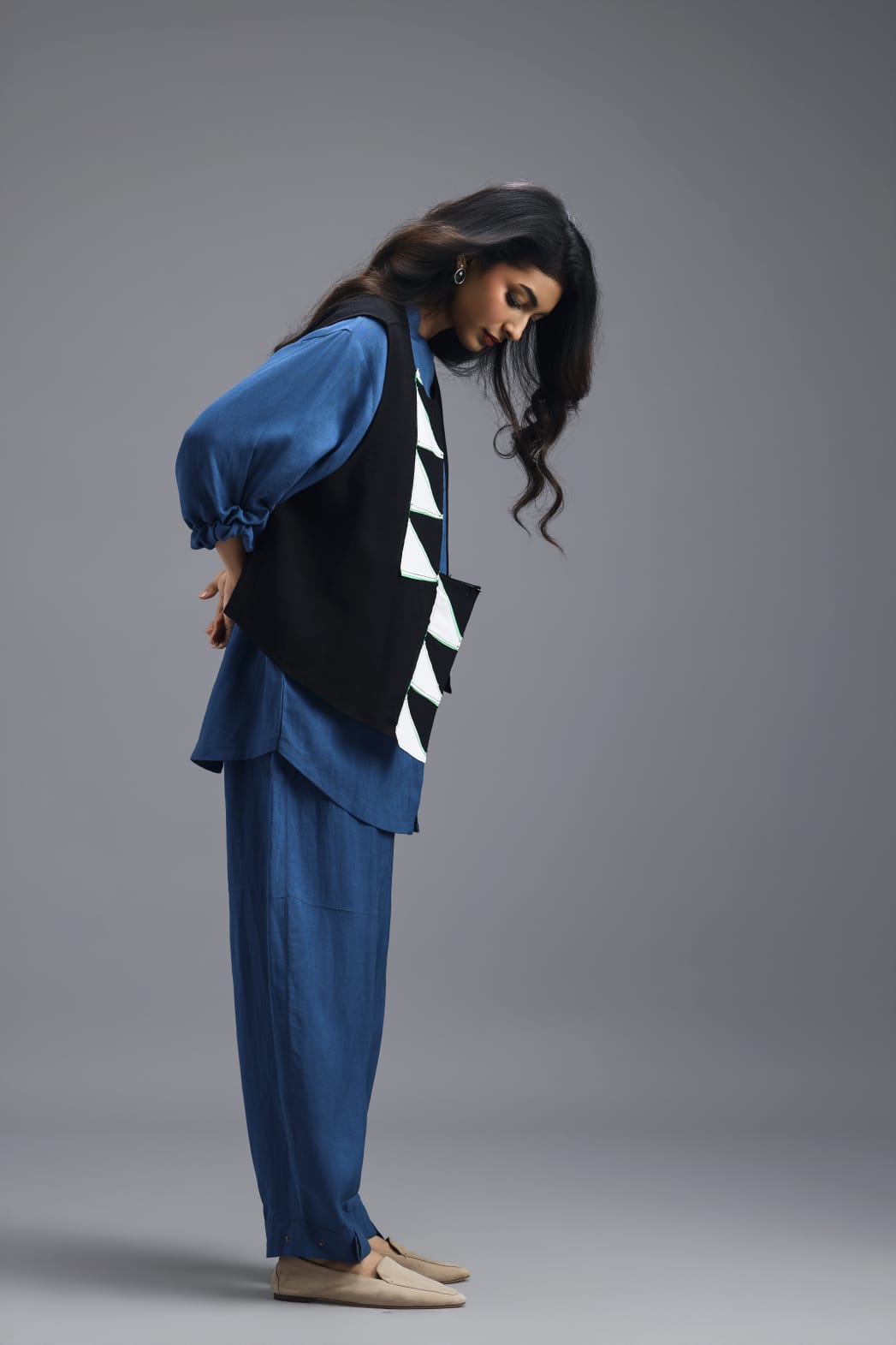 BLUE LINEN PANTS