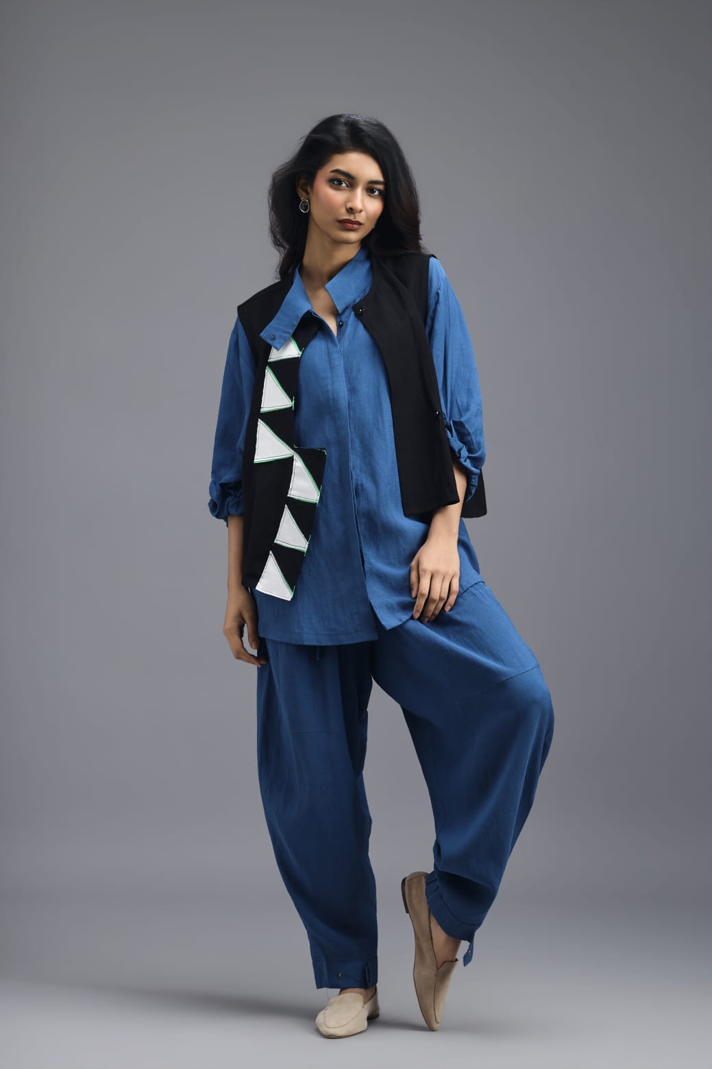 BLUE LINEN PANTS