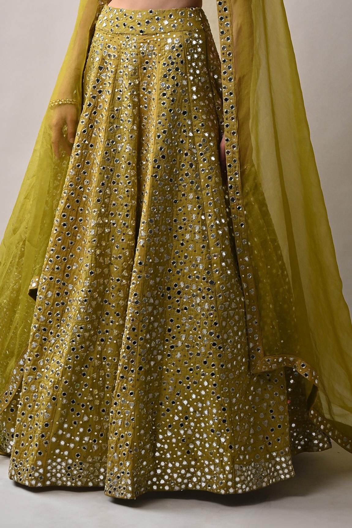 Yellow Silk Lehenga Set