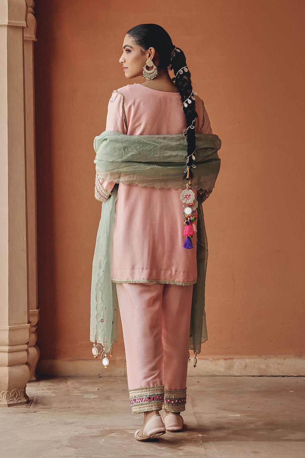 Blush Pink Sahar Salwar Set - Silk Blend Festive Kurta Set