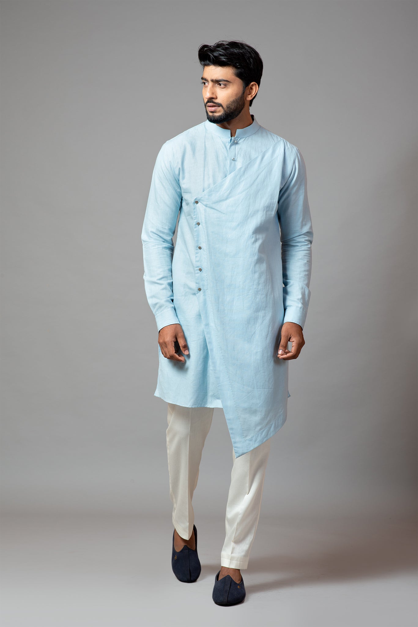 Assymetric Kurta and Pant Pajama Set