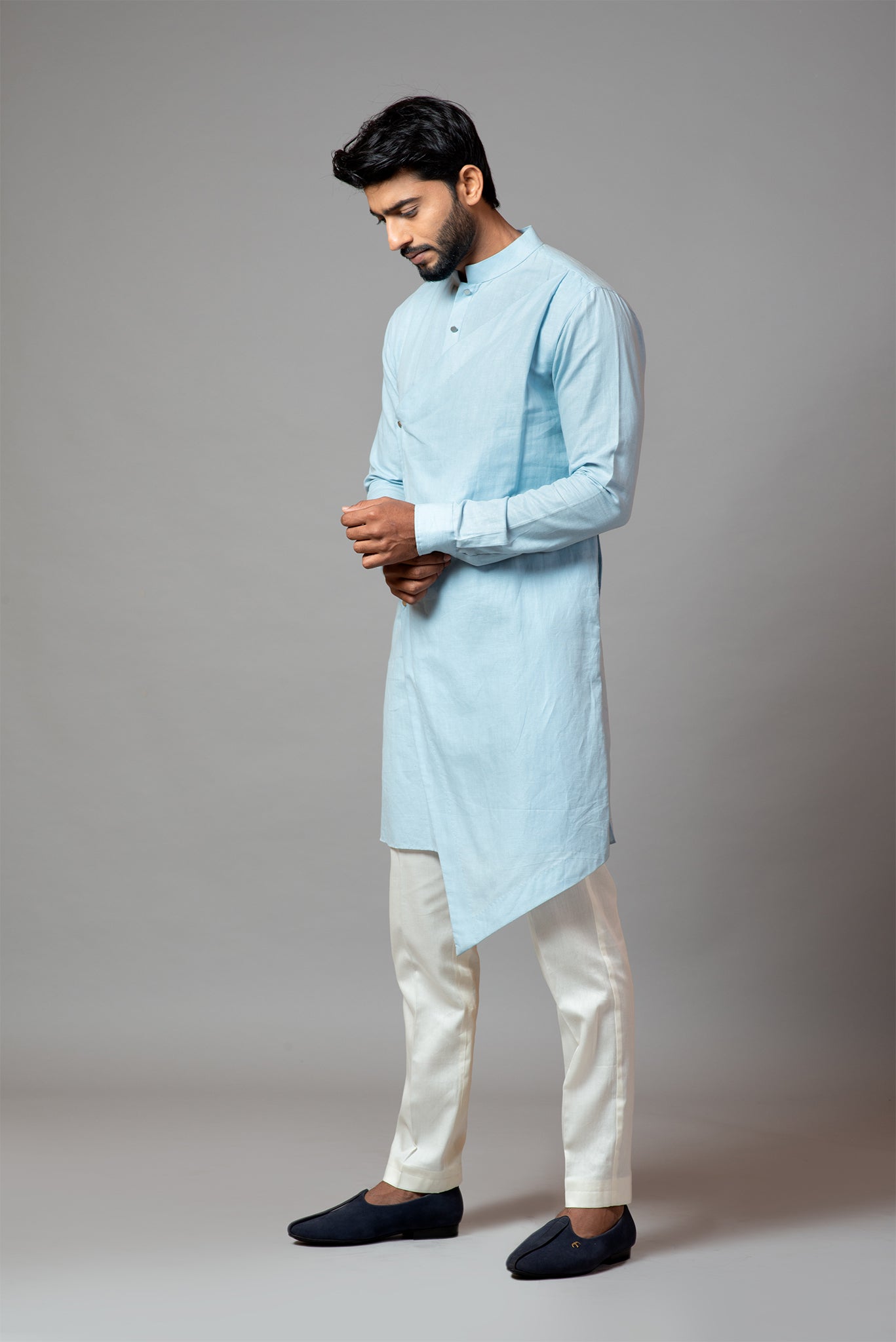 Assymetric Kurta and Pant Pajama Set