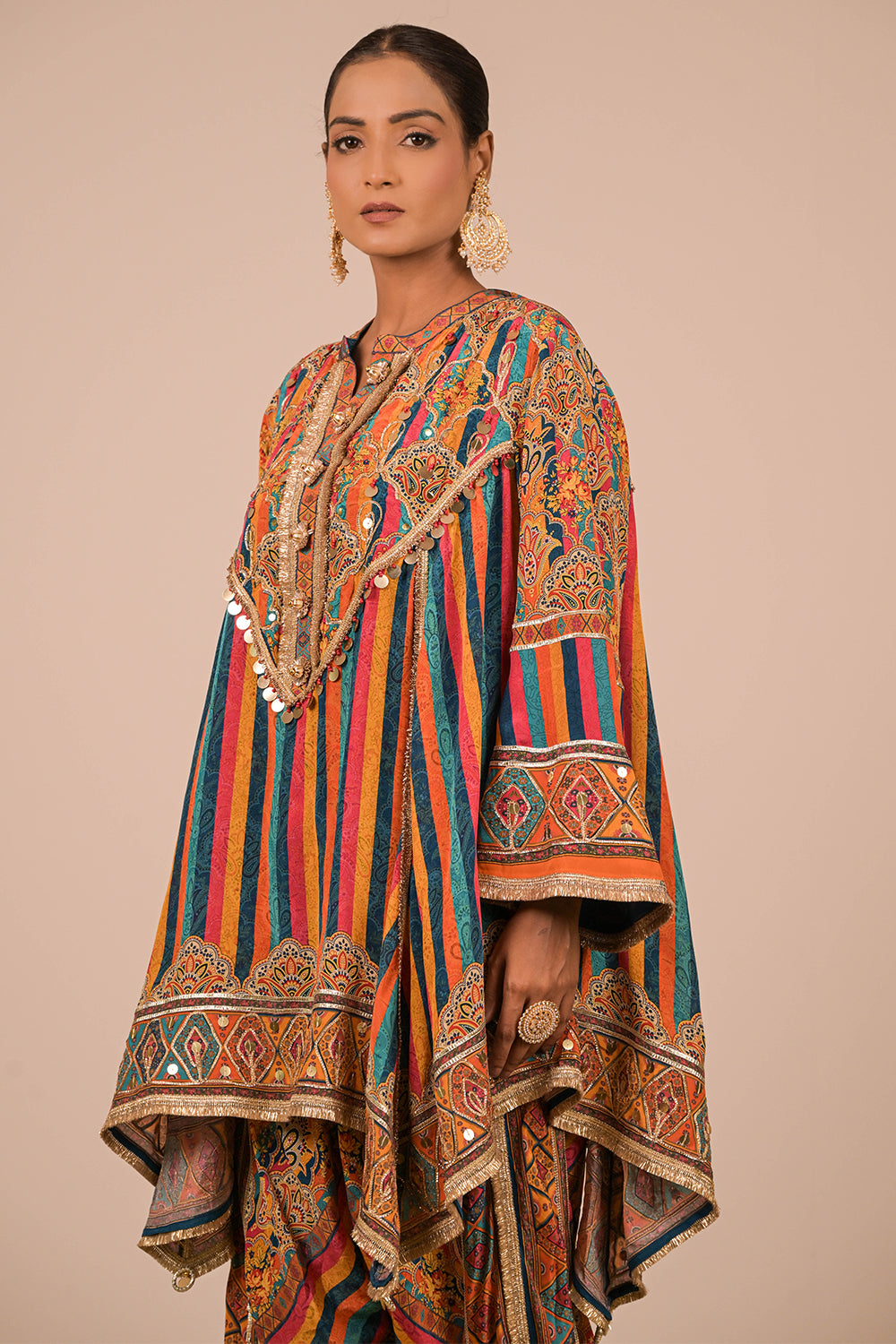 Sapphire Blue Crepe Suit with Tulip Pant and Matching Canvas Tote Bag