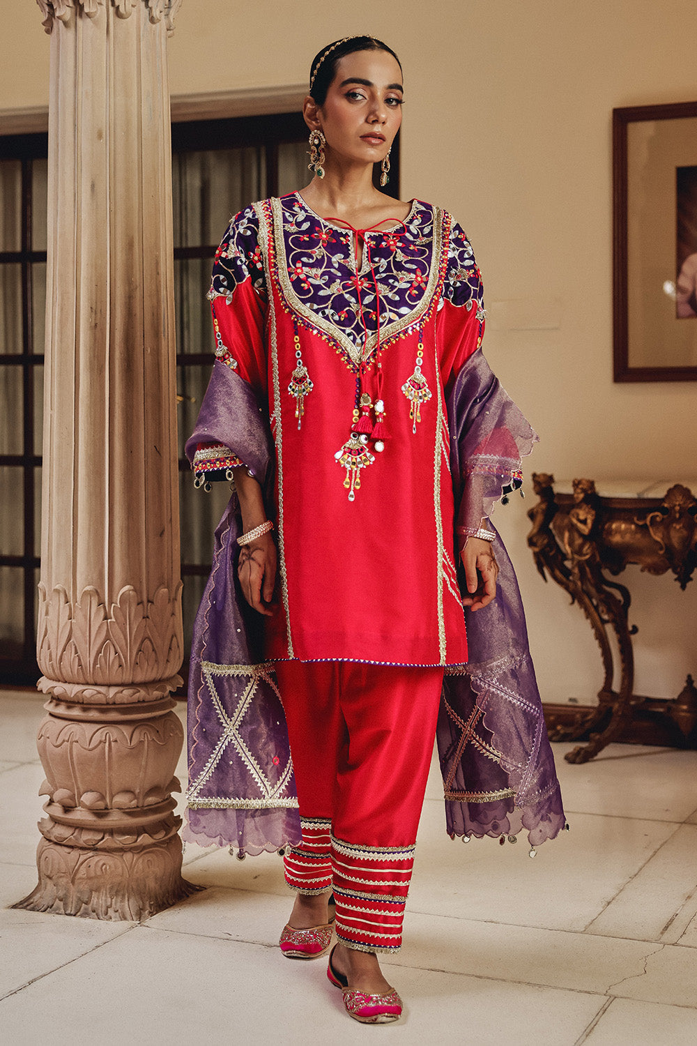 Meher Rani Pink Silk Blend Salwar Set for Festive Occasions
